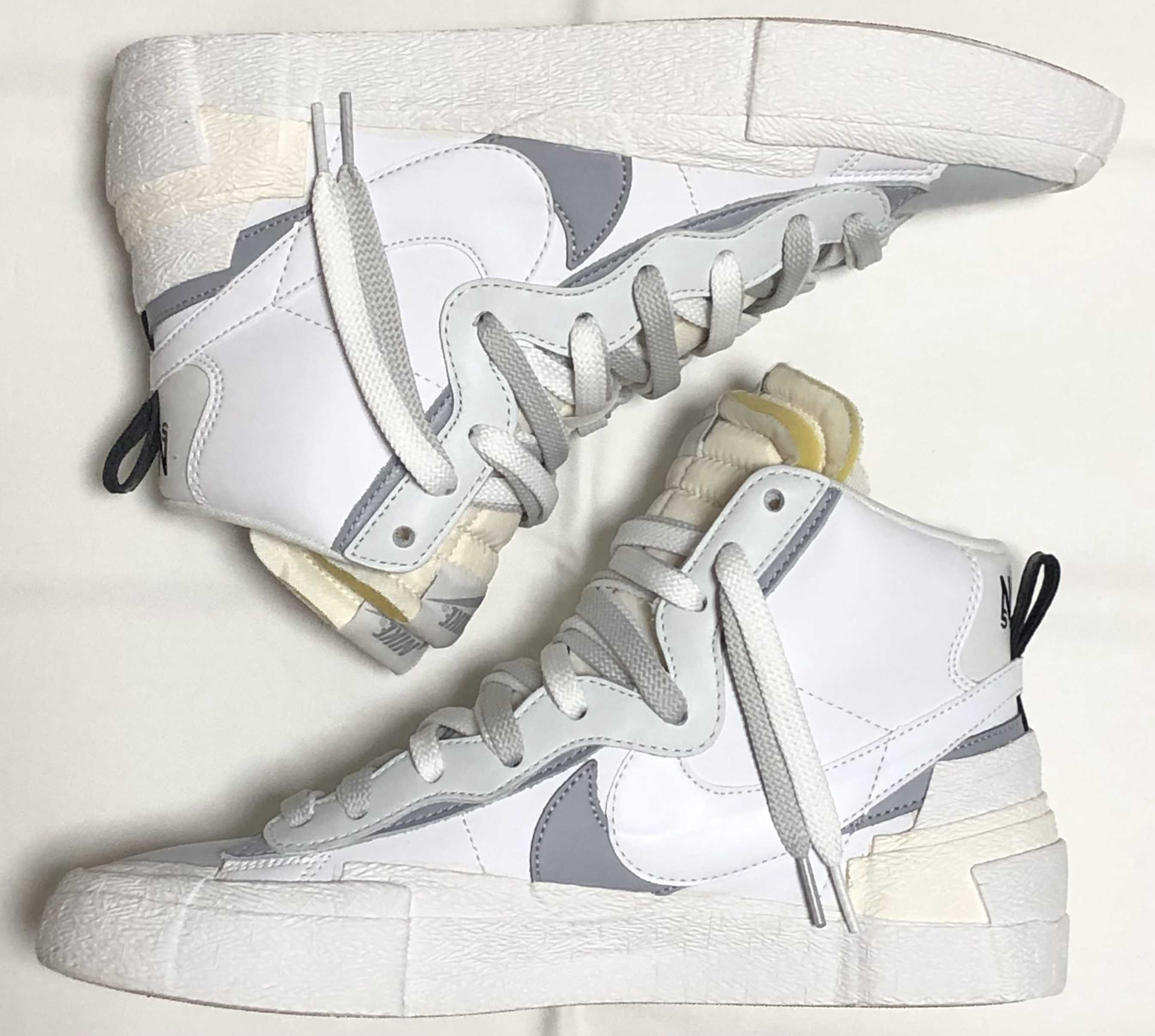 sacai × NIKE BLAZER MID "WHITE/WOLF GREY"