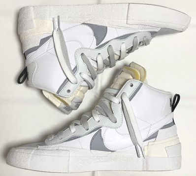 sacai × NIKE BLAZER MID "WHITE/WOLF GREY"