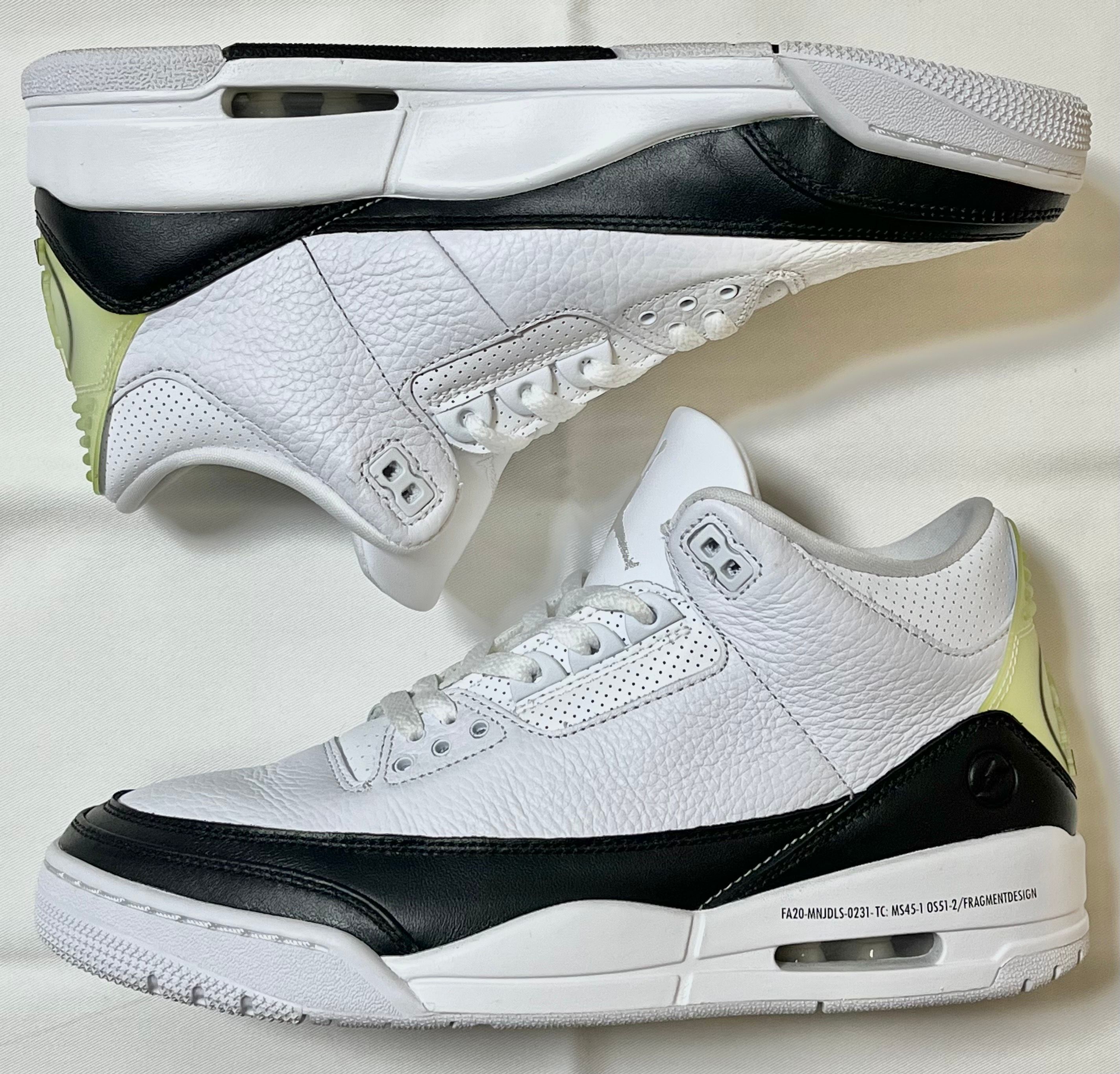 Fragment × Nike Air Jordan 3 "White/Black"
