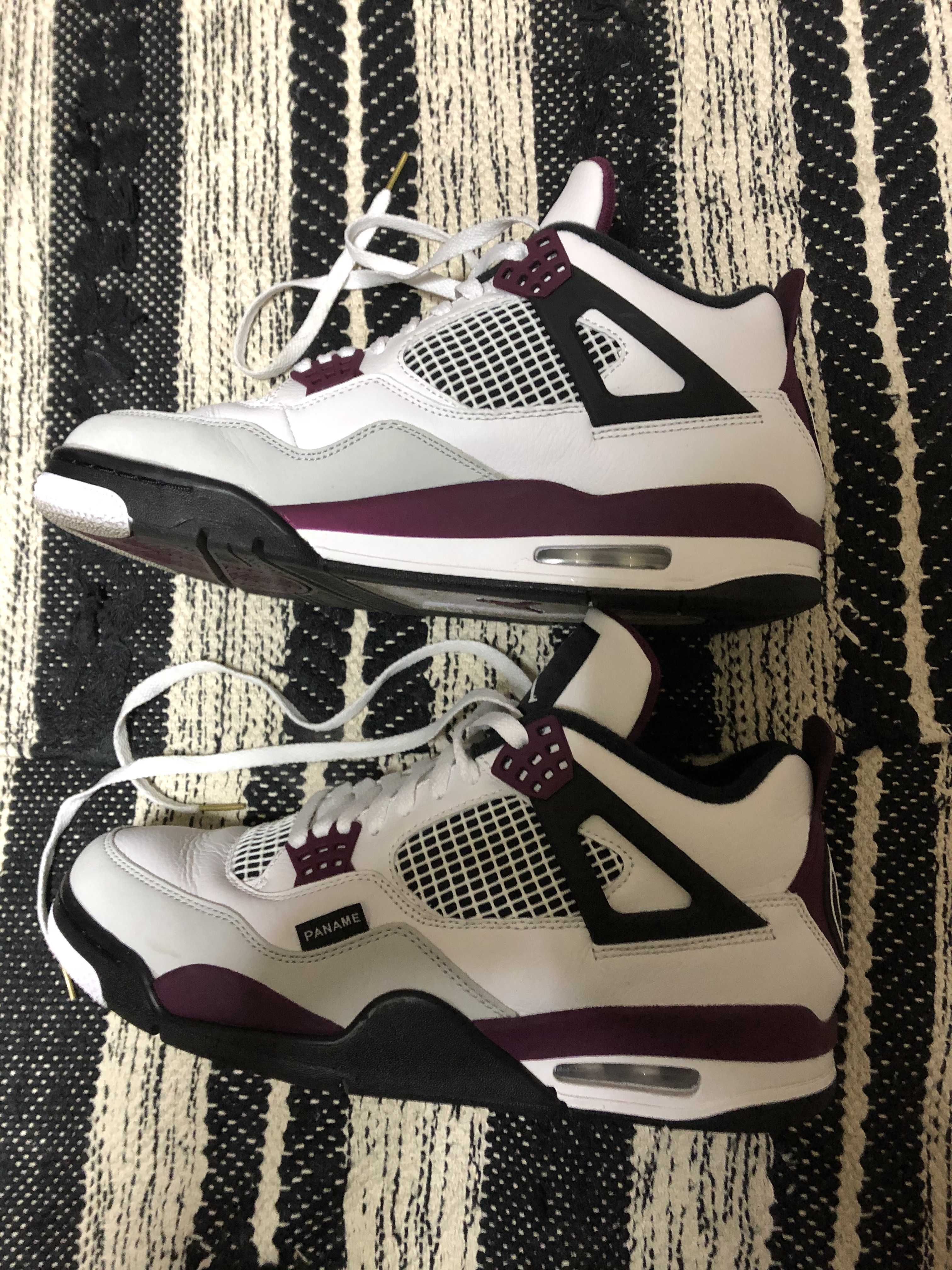 Paris Saint Germain ×Nike Air Jordan 4 Retro "White/Bordeaux/Neutral Gray"