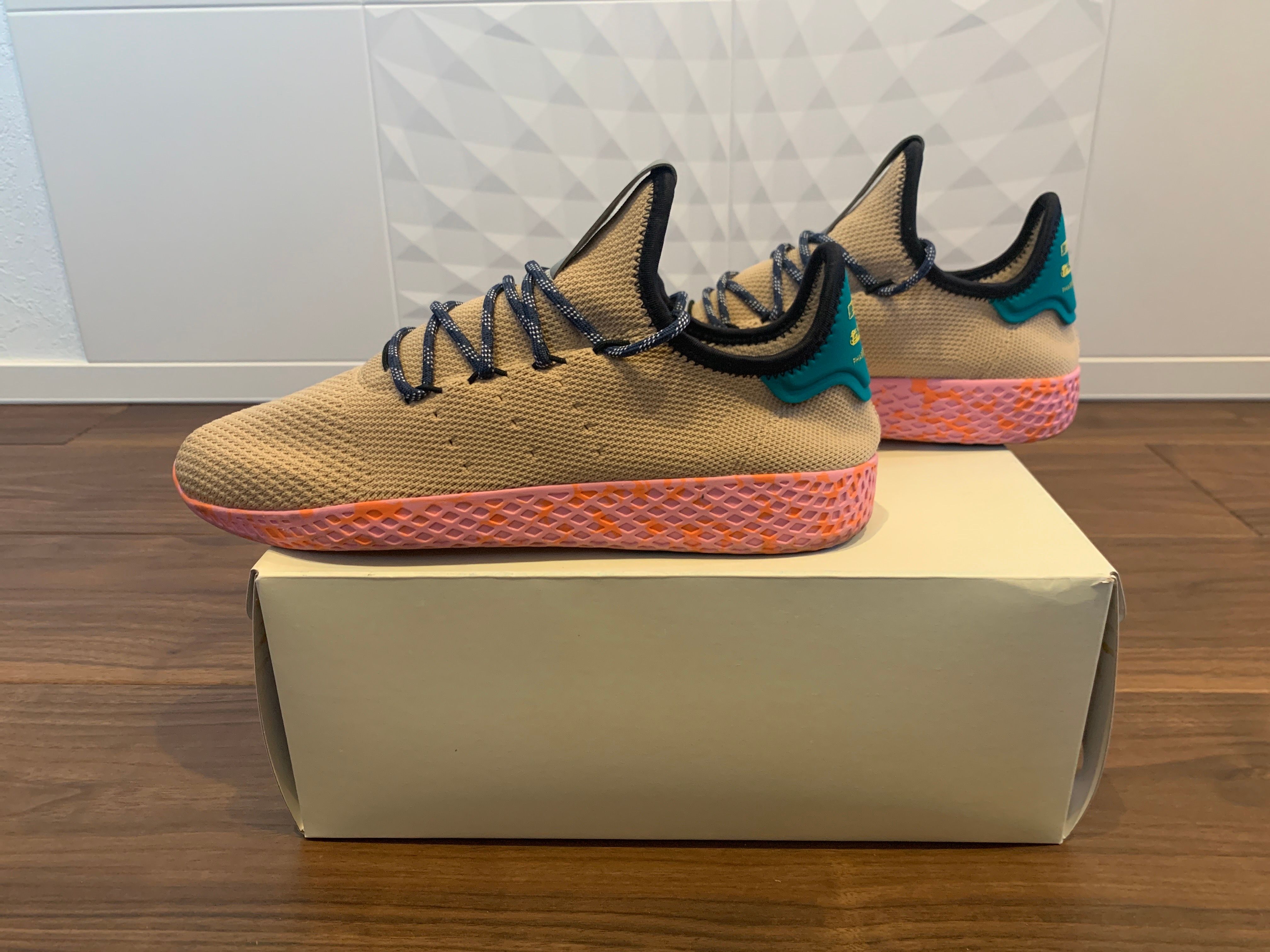 Pharrell Williams × adidas Tennis HU "Tan"