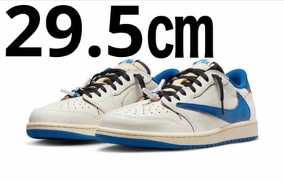 Travis Scott × fragment design × Nike Air Jordan 1 Low OG "Sail/Military Blue"