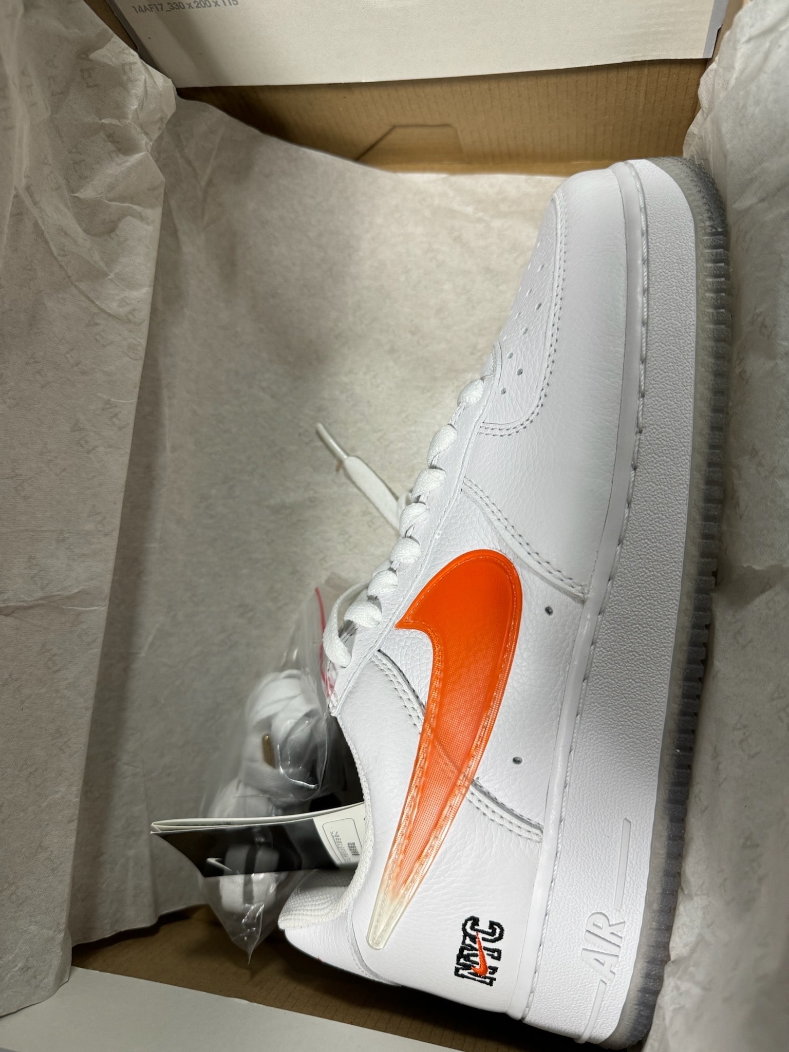 KITH × Nike Air Force 1 Low "White/Rush Blue/White/Brilliant Orange"