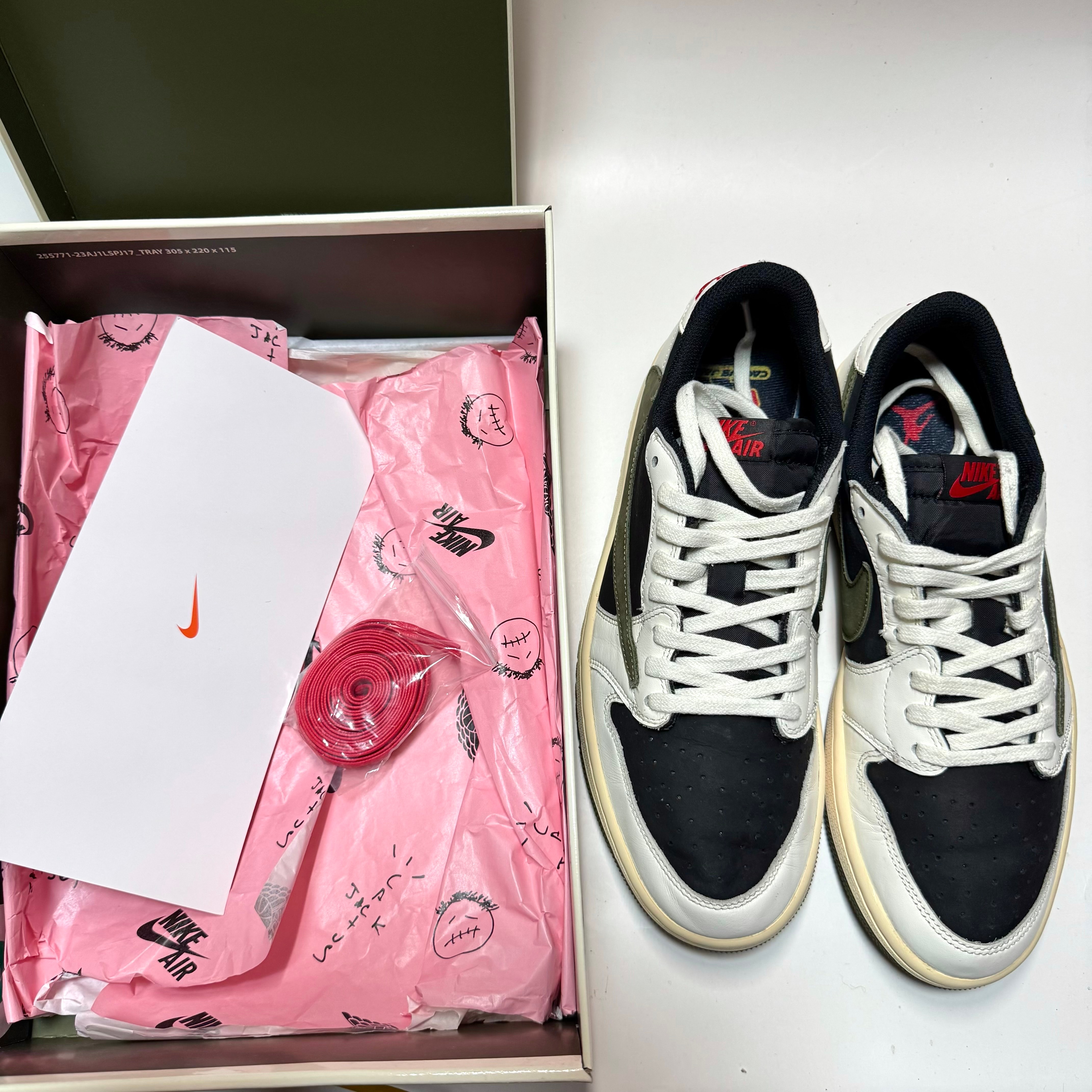 Travis Scott × Nike Women's Air Jordan 1 Low OG "Medium Olive"