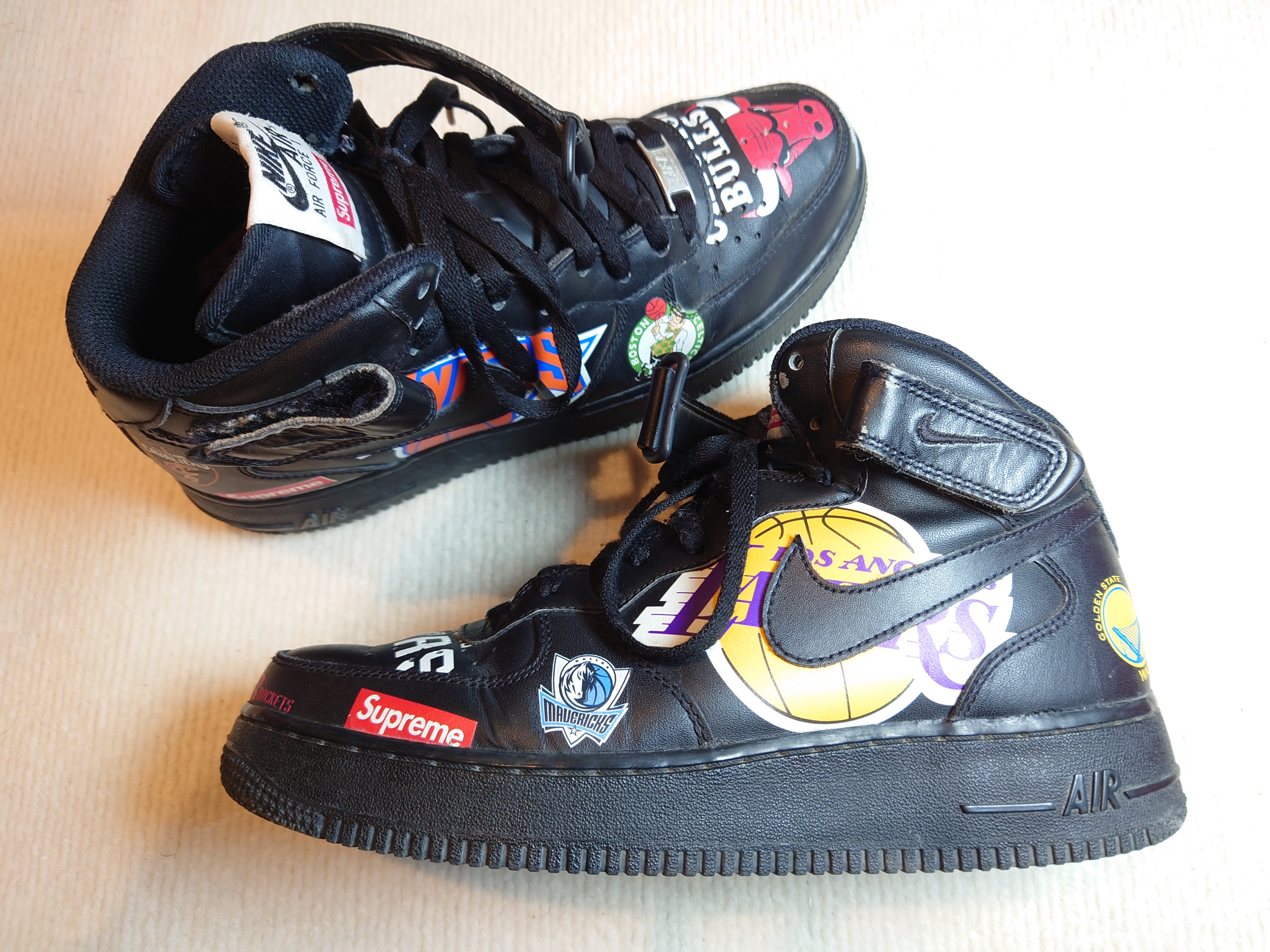 Supreme × NBA × Nike Air Force 1 Mid '07 "Black"