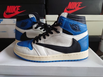 Travis Scott × fragment design × Nike Air Jordan 1 Retro High OG SP "Military Blue"