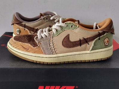 Zion Williamson × Nike Air Jordan 1 Low OG "Flax and Oil Green"