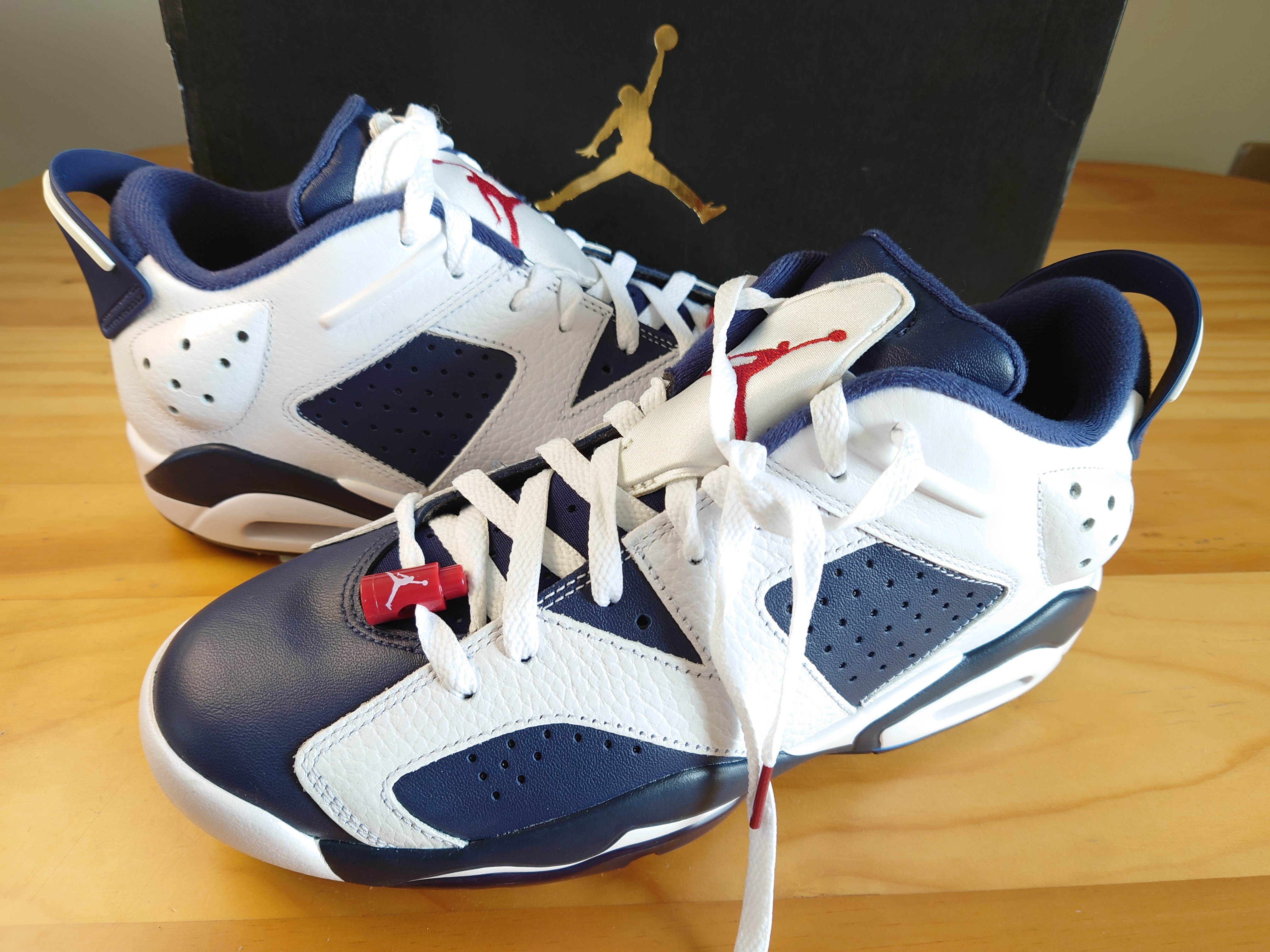 Nike Air Jordan 6 Retro Low Golf "White/Varsity Red/Midnight Navy"