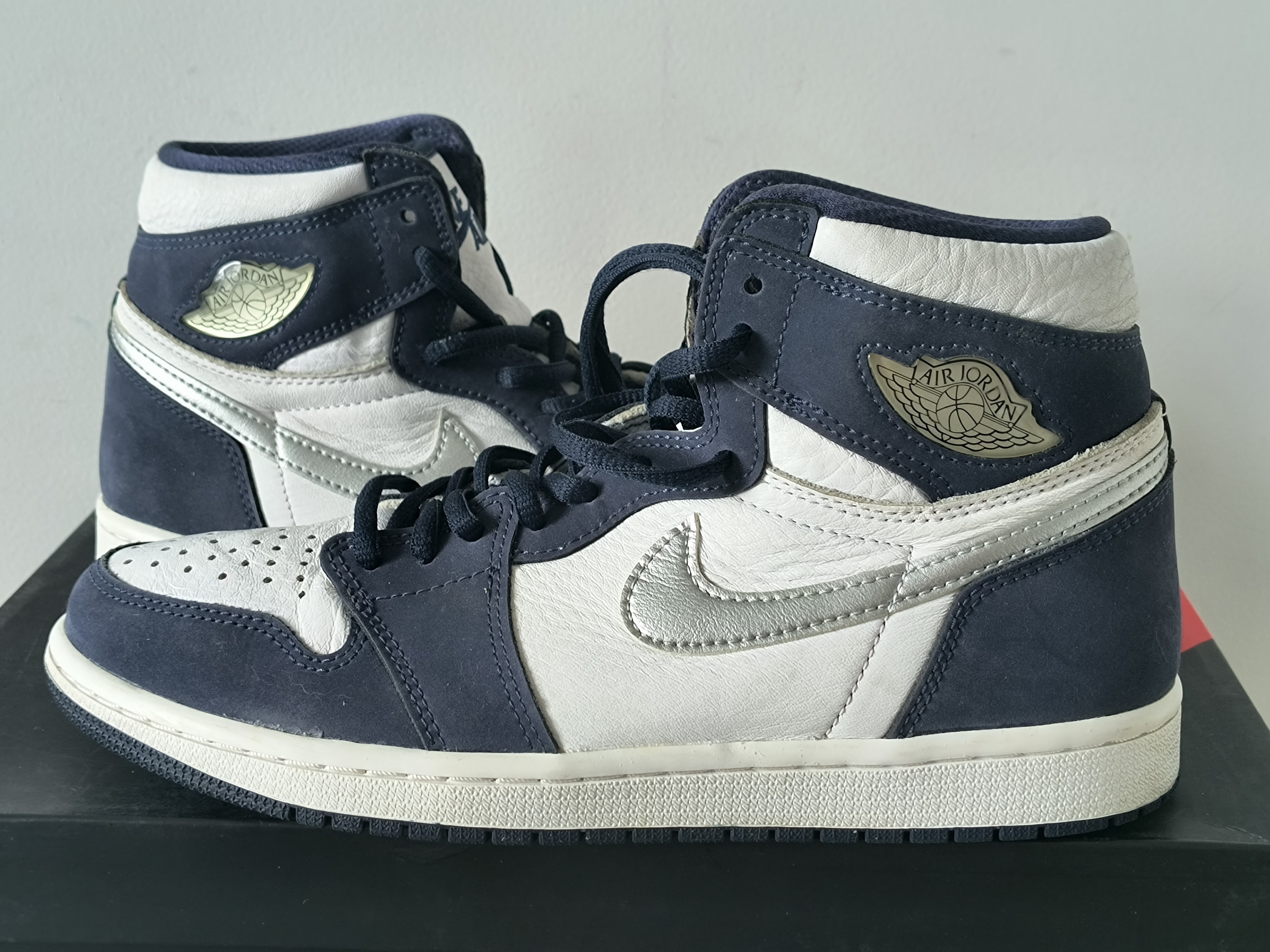 Nike Air Jordan 1 High OG CO.JP "White/Midnight Navy" (2020) (Standard Box)
