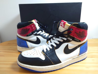 fragment design × UNION × Nike Air Jordan 1 High OG "Black/Varsity Red"