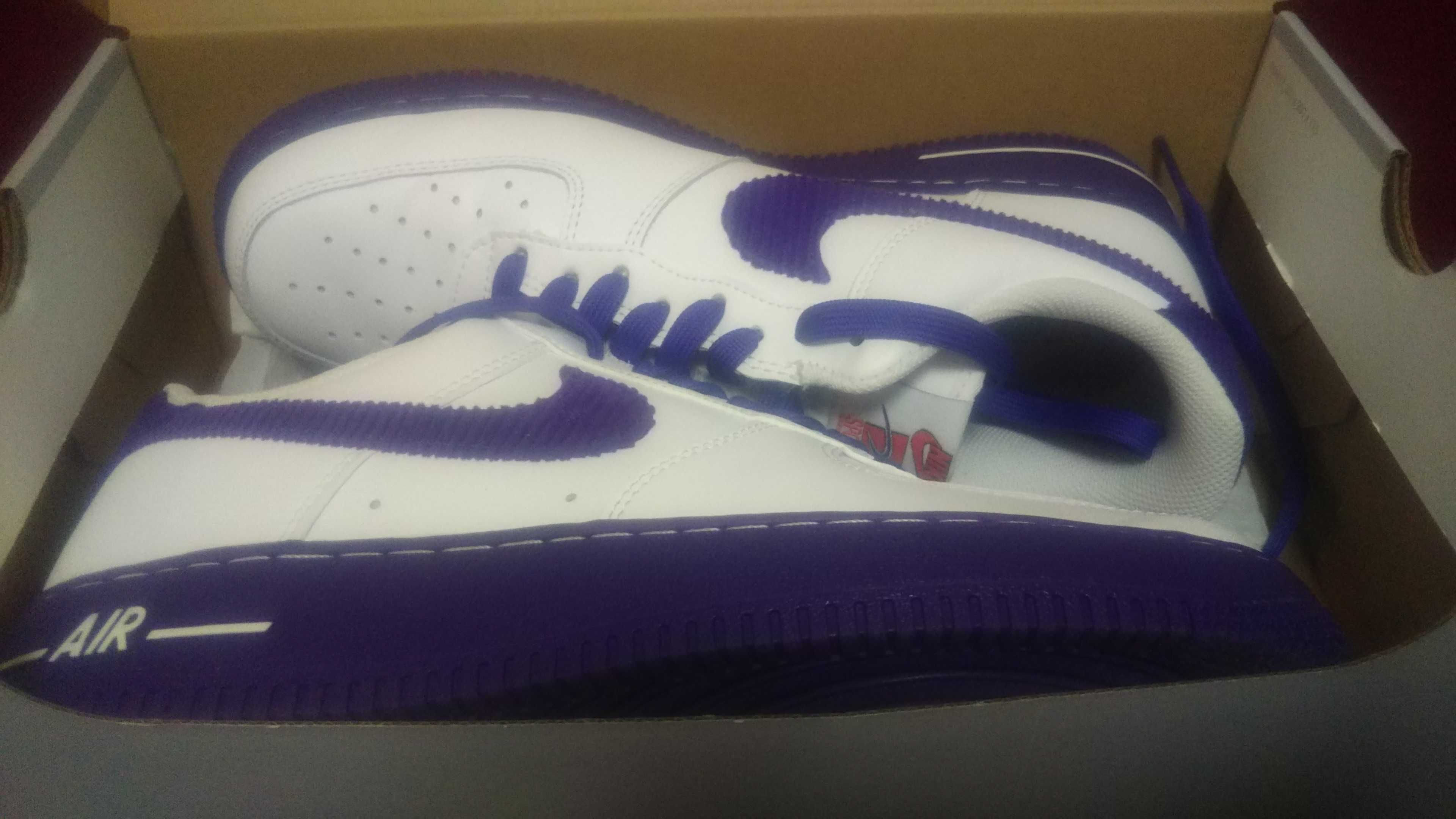 Nike Air Force 1 Low '07 EMB "White and Court Purple"