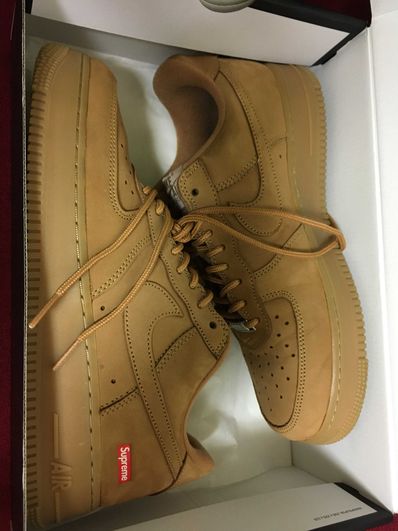 Supreme × Nike Air Force 1 Low "Flax/Wheat"