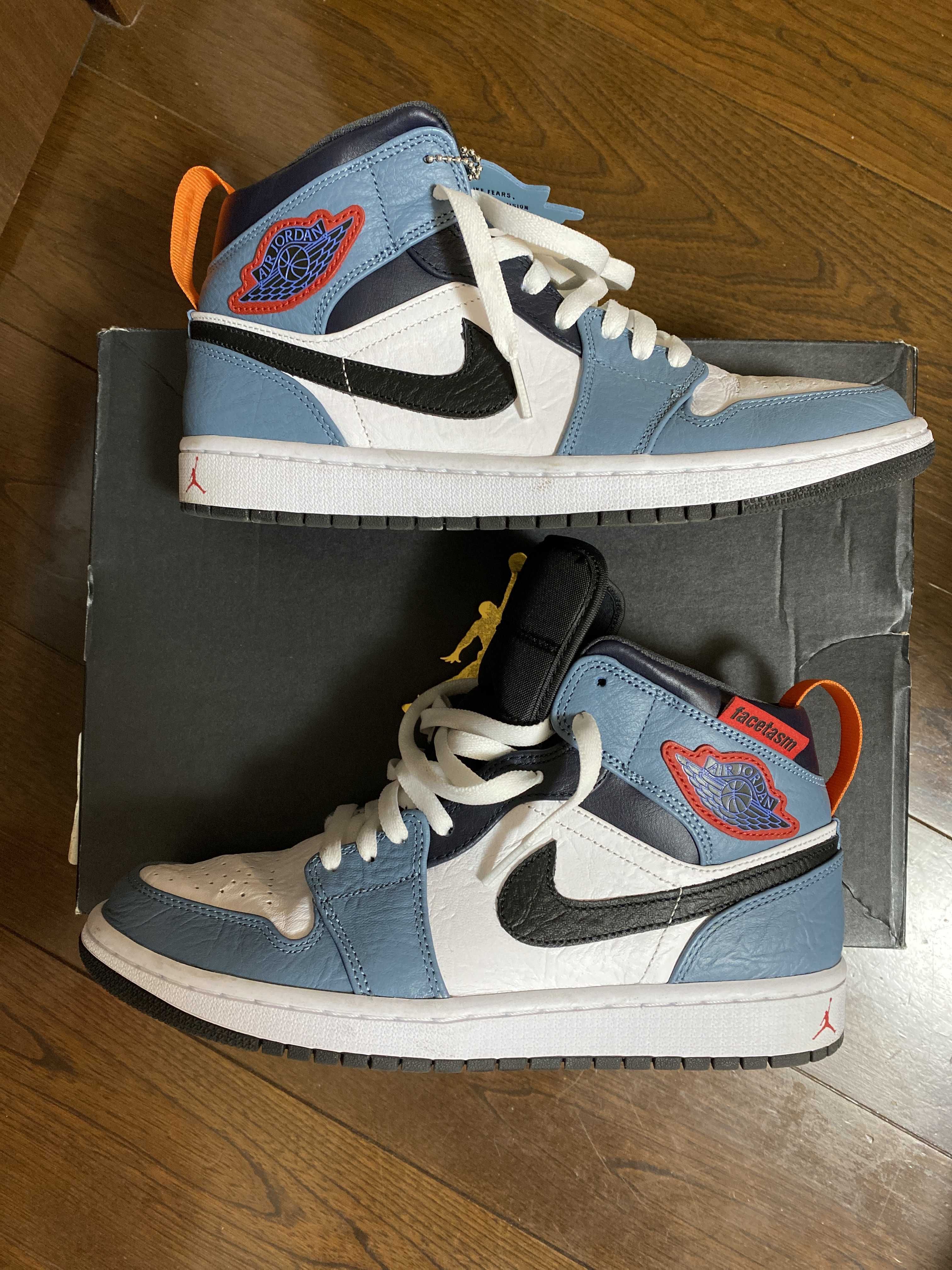 FACETASM × Nike Air Jordan 1 Mid "White/Navy"