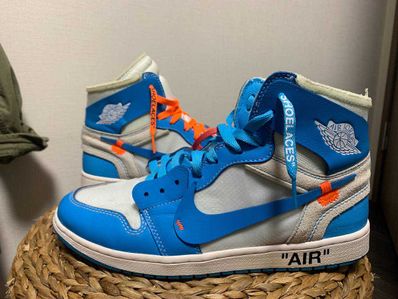 Off-White × Nike Air Jordan 1 High UNC "White/Dark Powder Blue"
