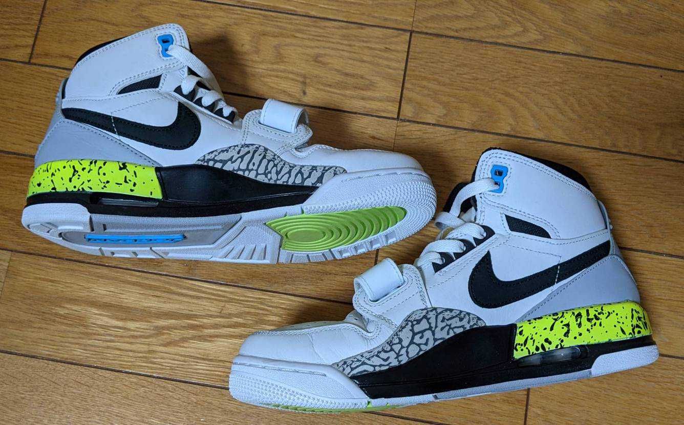 DON C × NIKE JORDAN LEGACY 312 BLACK-VOLT-VIVID BLUE