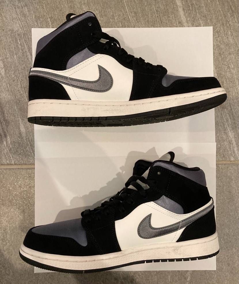 NIKE AIR JORDAN 1 MID SE "WHITE/BLACK/SATIN BLUE"