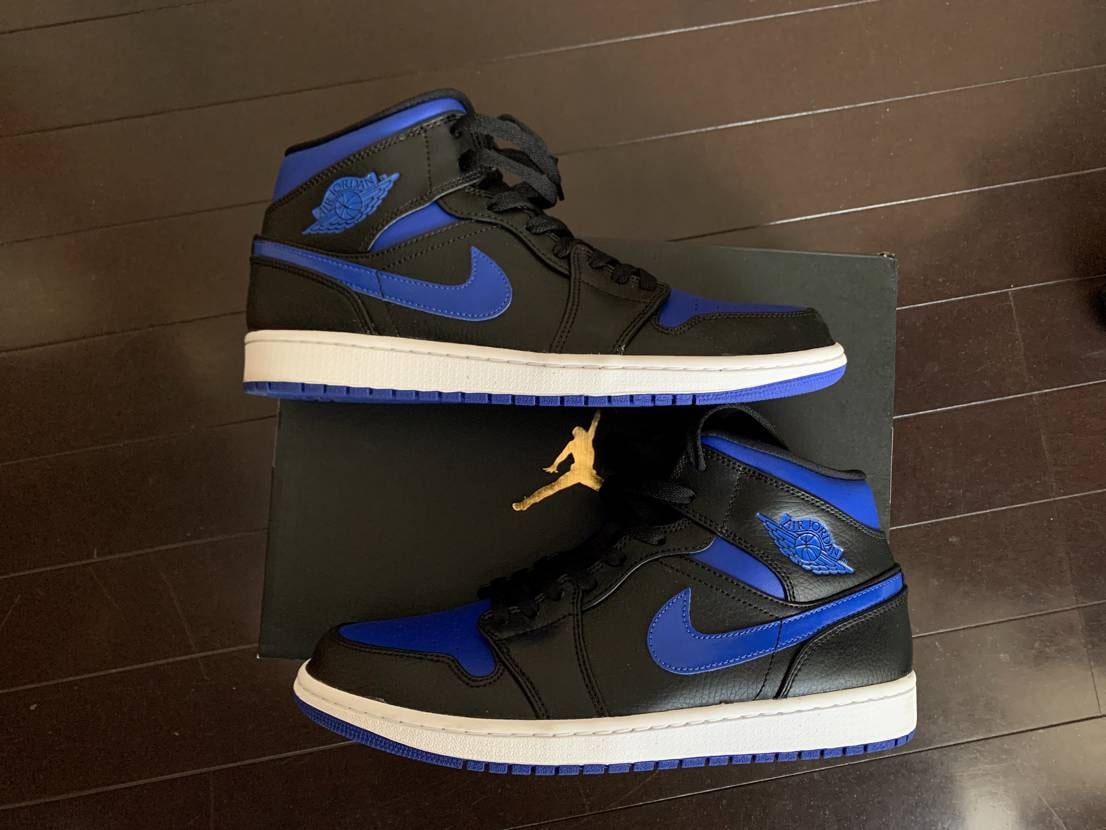 NIKE AIR JORDAN 1 MID "BLACK/BLUE"