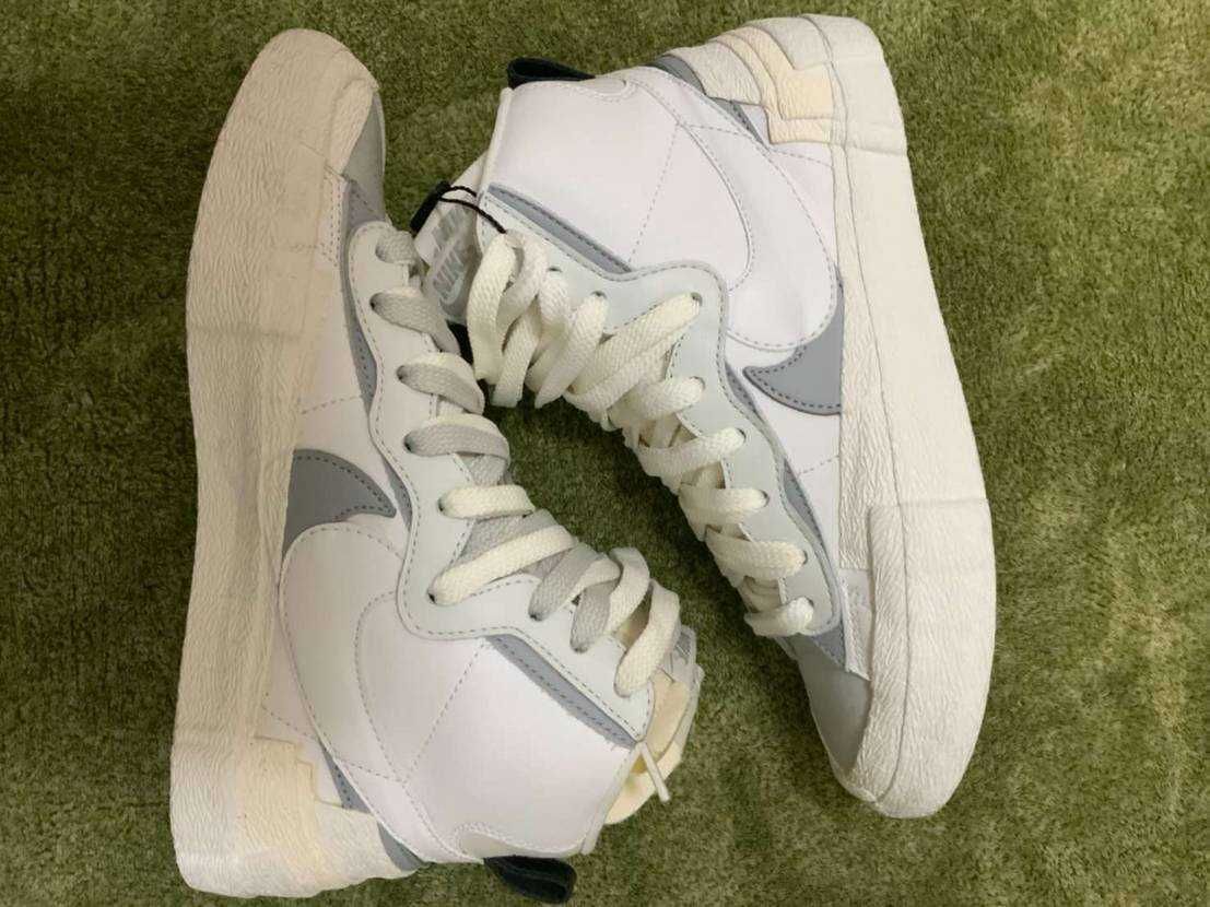 sacai × NIKE BLAZER MID "WHITE/WOLF GREY"