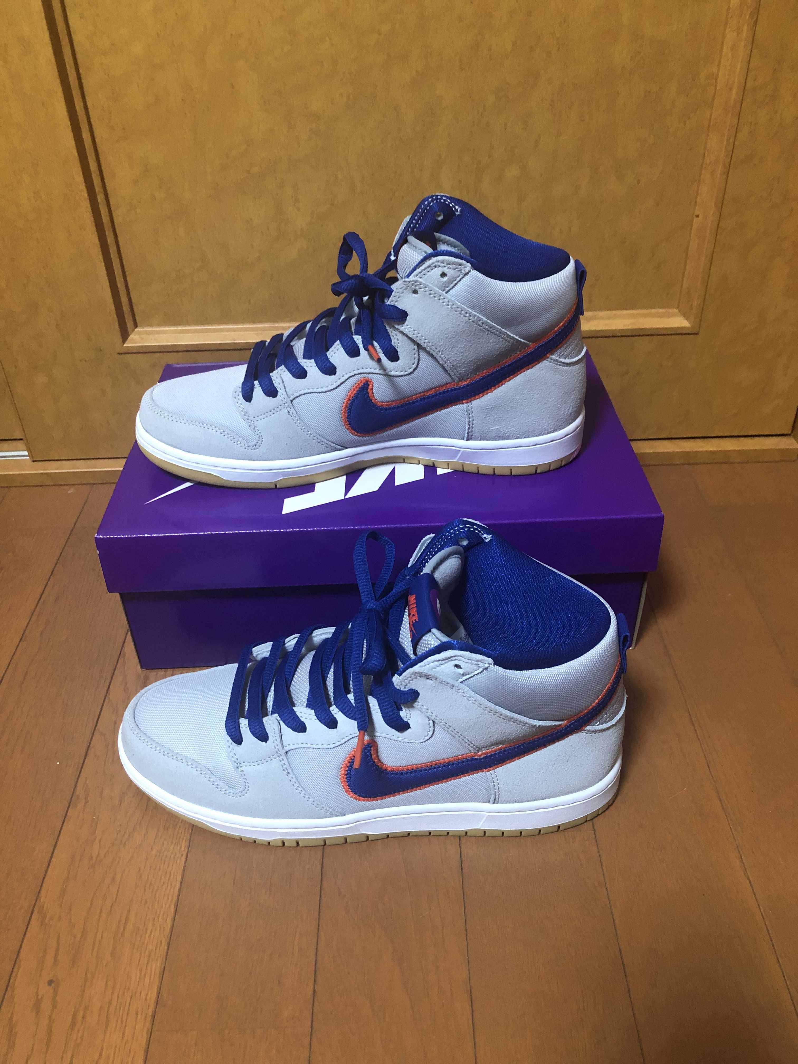 Nike SB Dunk High "Rush Blue and Team Orange/New York Mets" 