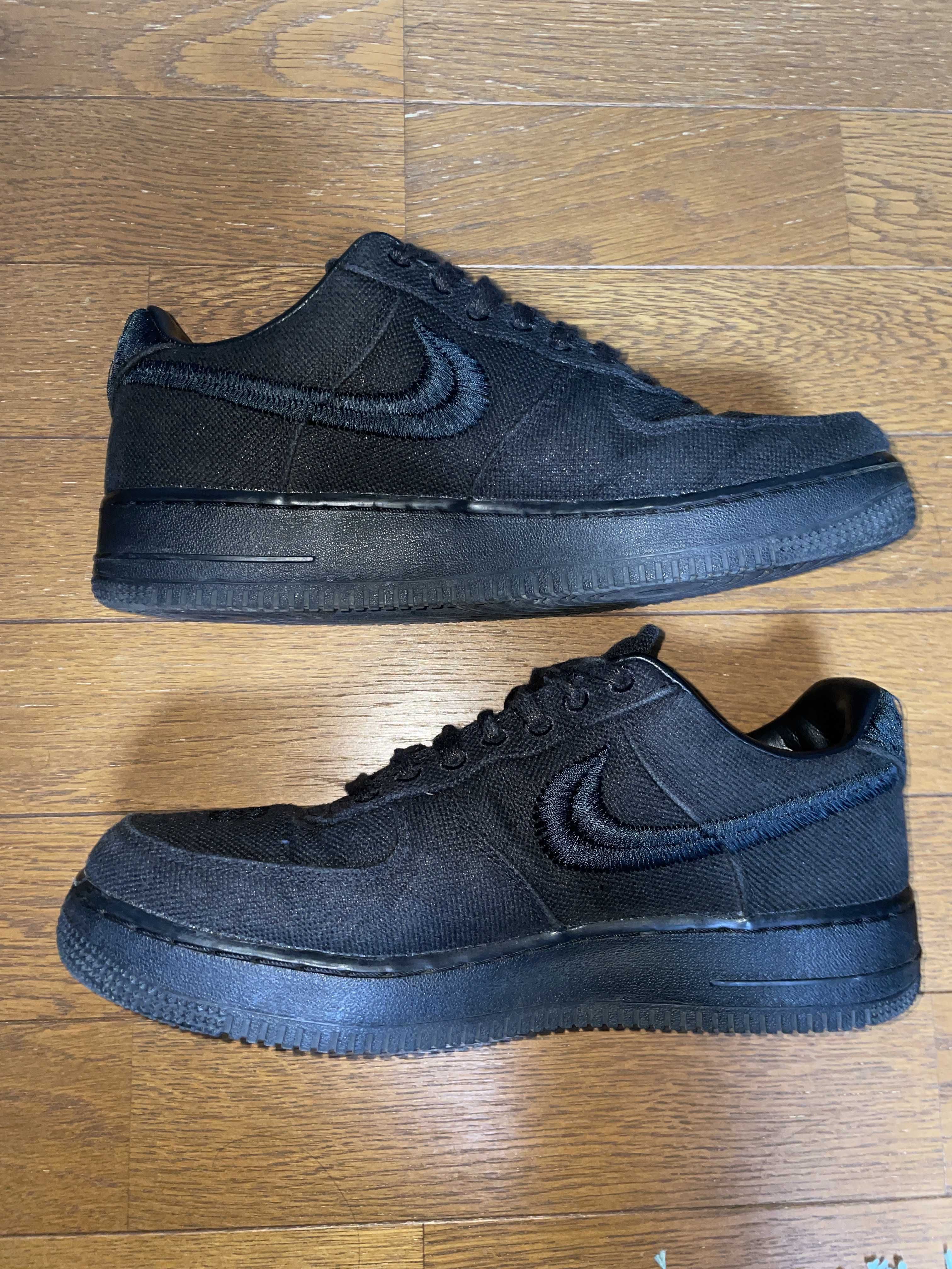 Stussy × Nike Air Force 1 Low "Triple Black"
