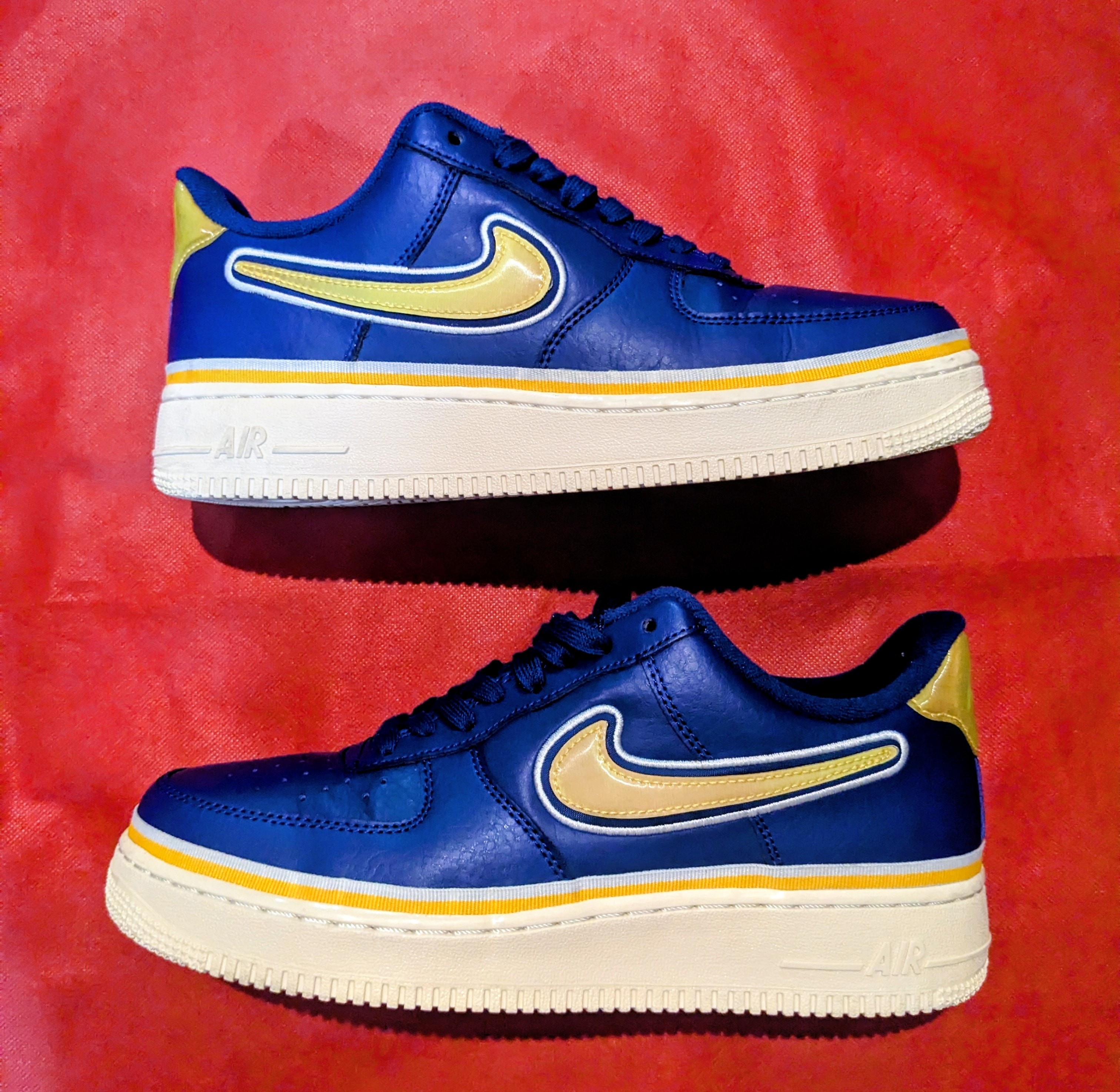 NBA × Nike Air Force 1 Low Sport "Deep Royal/University Gold"