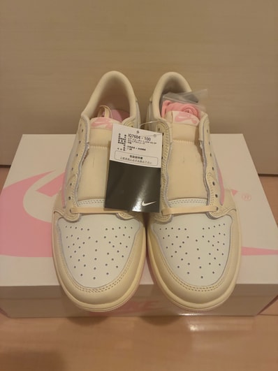 Travis Scott × Nike Air Jordan 1 Retro Low OG "Muslin/Shy Pink"