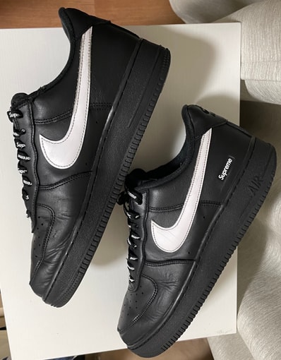 Supreme × Nike Air Force 1 Low "Black/White"
