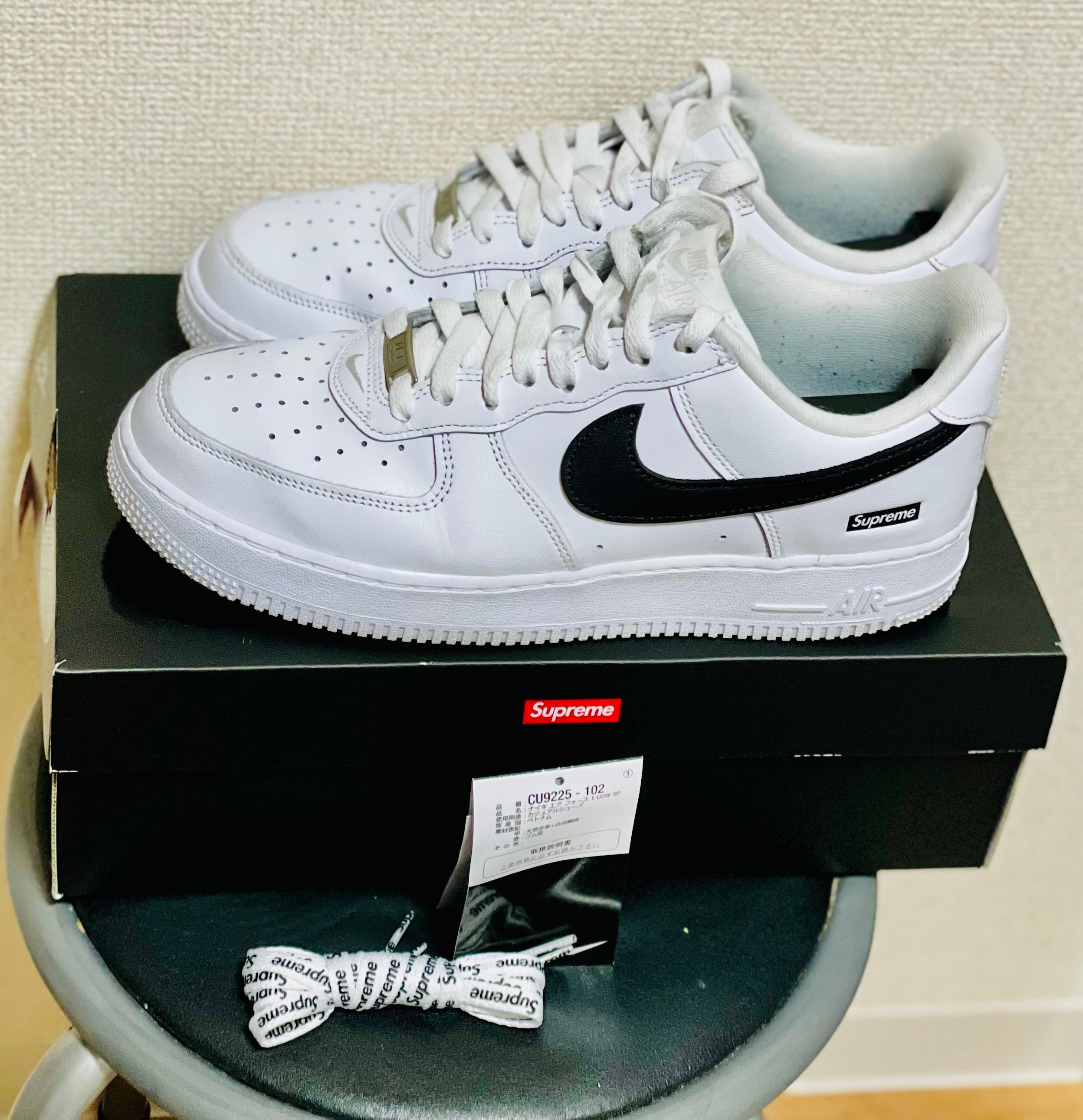 Supreme × Nike Air Force 1 Low "White/Black"