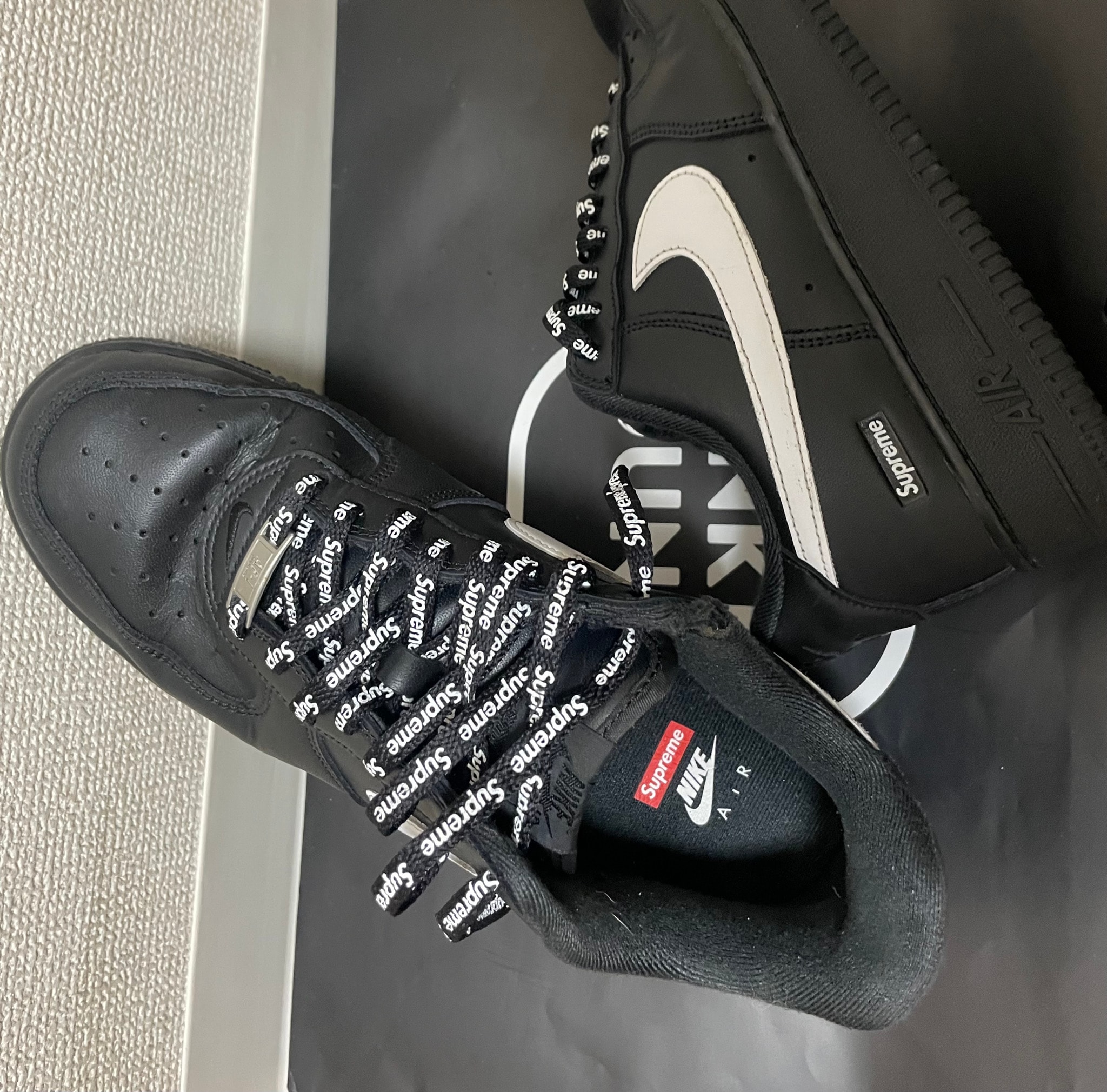 Supreme × Nike Air Force 1 Low "Black/White"