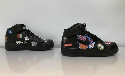 Supreme × NBA × Nike Air Force 1 Mid '07 "Black"
