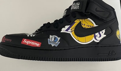 Supreme × NBA × Nike Air Force 1 Mid '07 "Black"