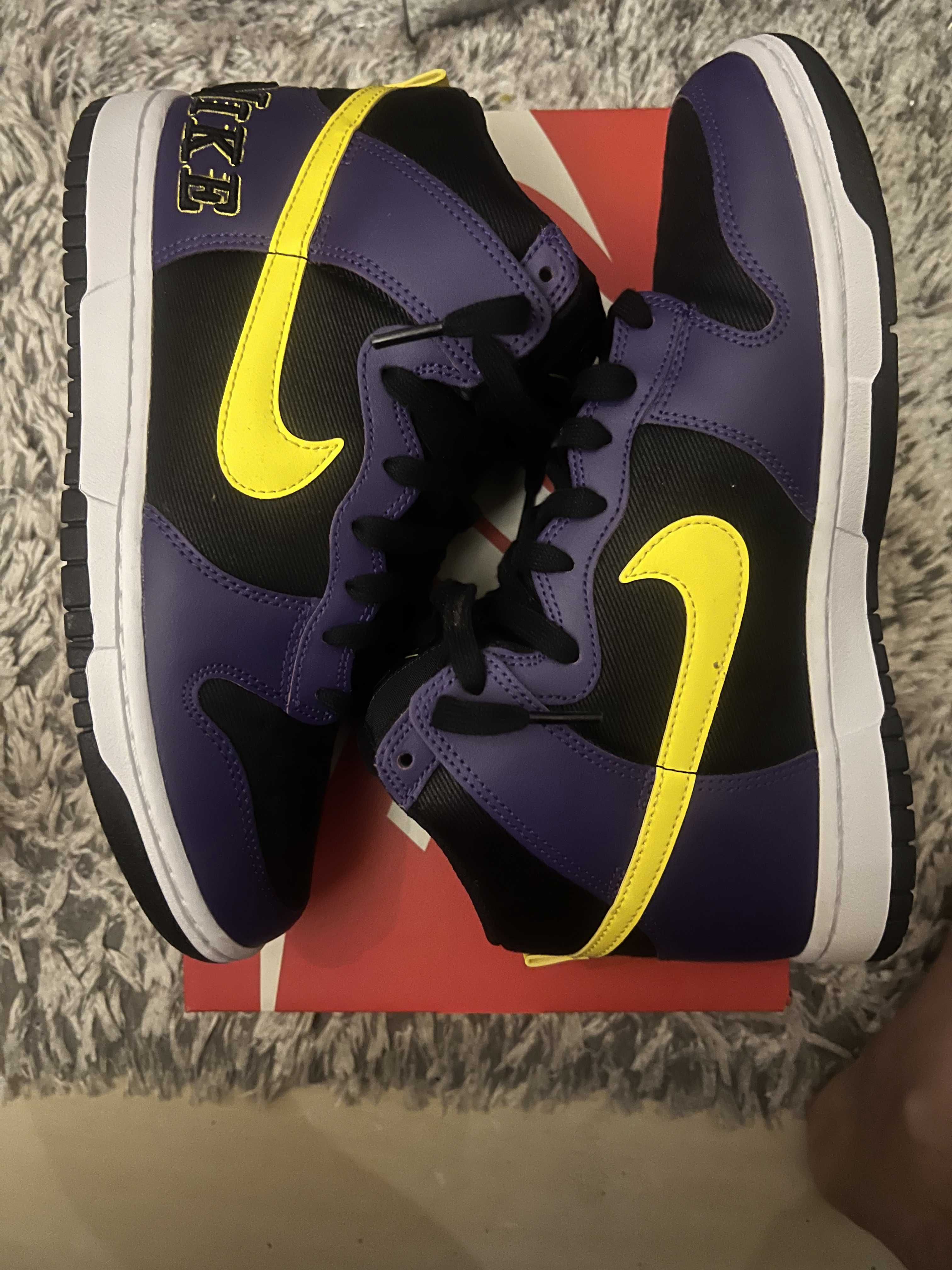 ダンク ハイ EMB レイカーズ NIKE DUNK HIGH EMB LAKERS 正規品 NIKE ナイキ ダンク ハイ プレミアム レイカーズ DUNK HI