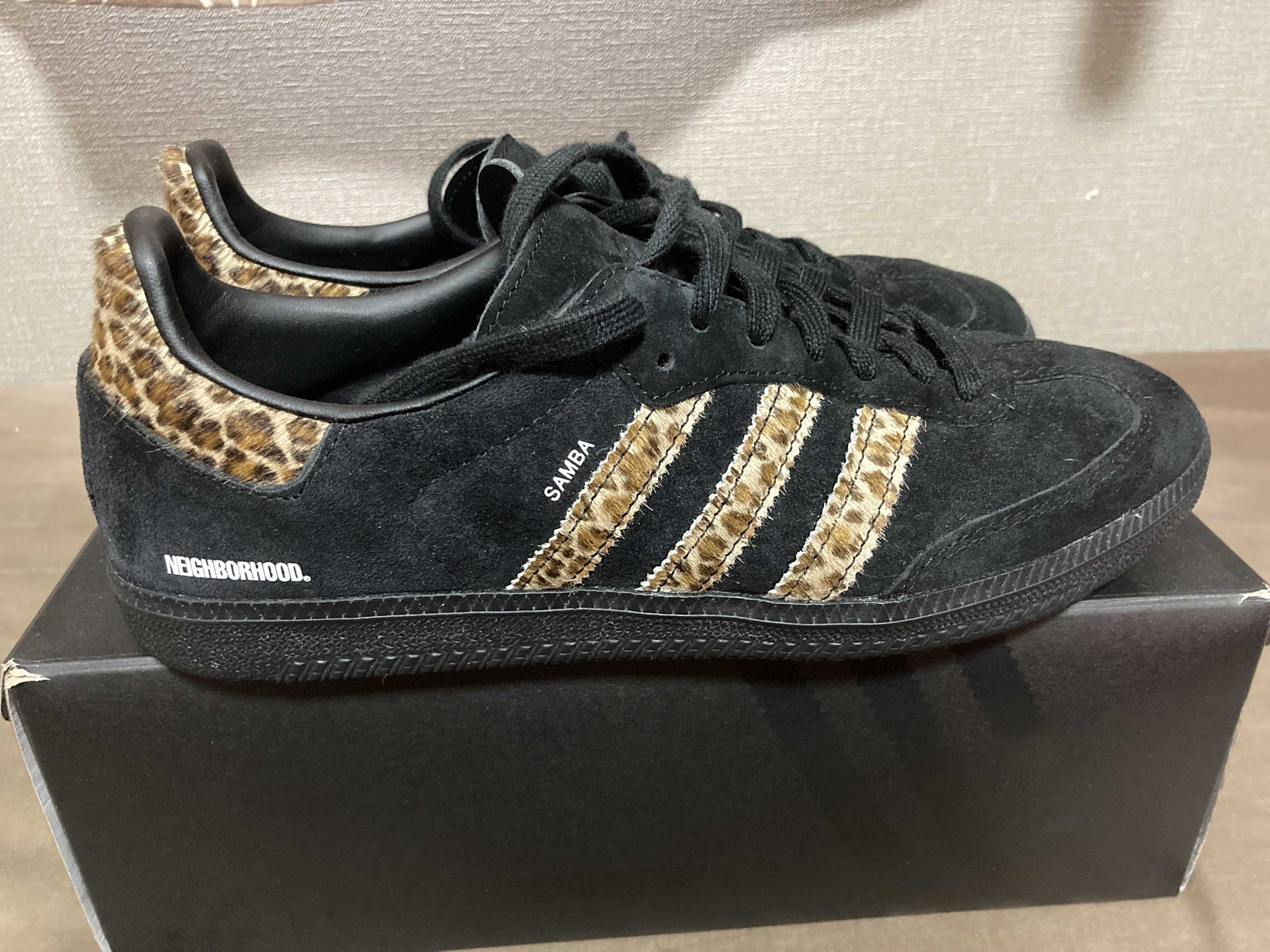 END. × NEIGHBORHOOD × adidas Samba "Core Black/Leopard"