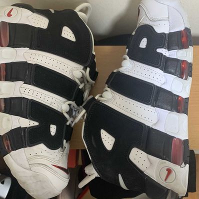NIKE AIR MORE UPTEMPO "WHITE/BLACK/UNIVERSITY RED"(2020)
