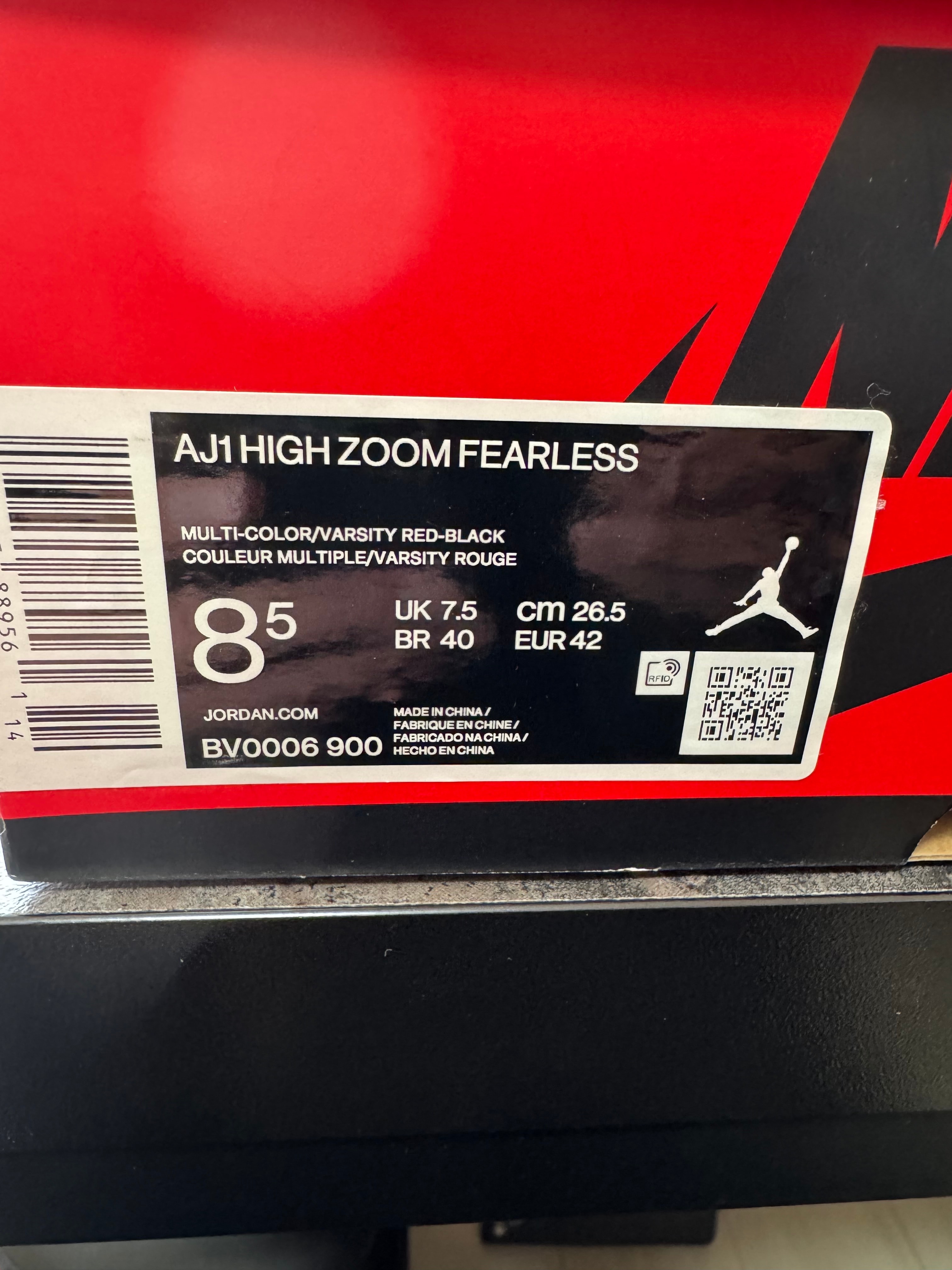 Nike Air Jordan 1 High Zoom Fearless "Multi Color/Varsity Red/Black"