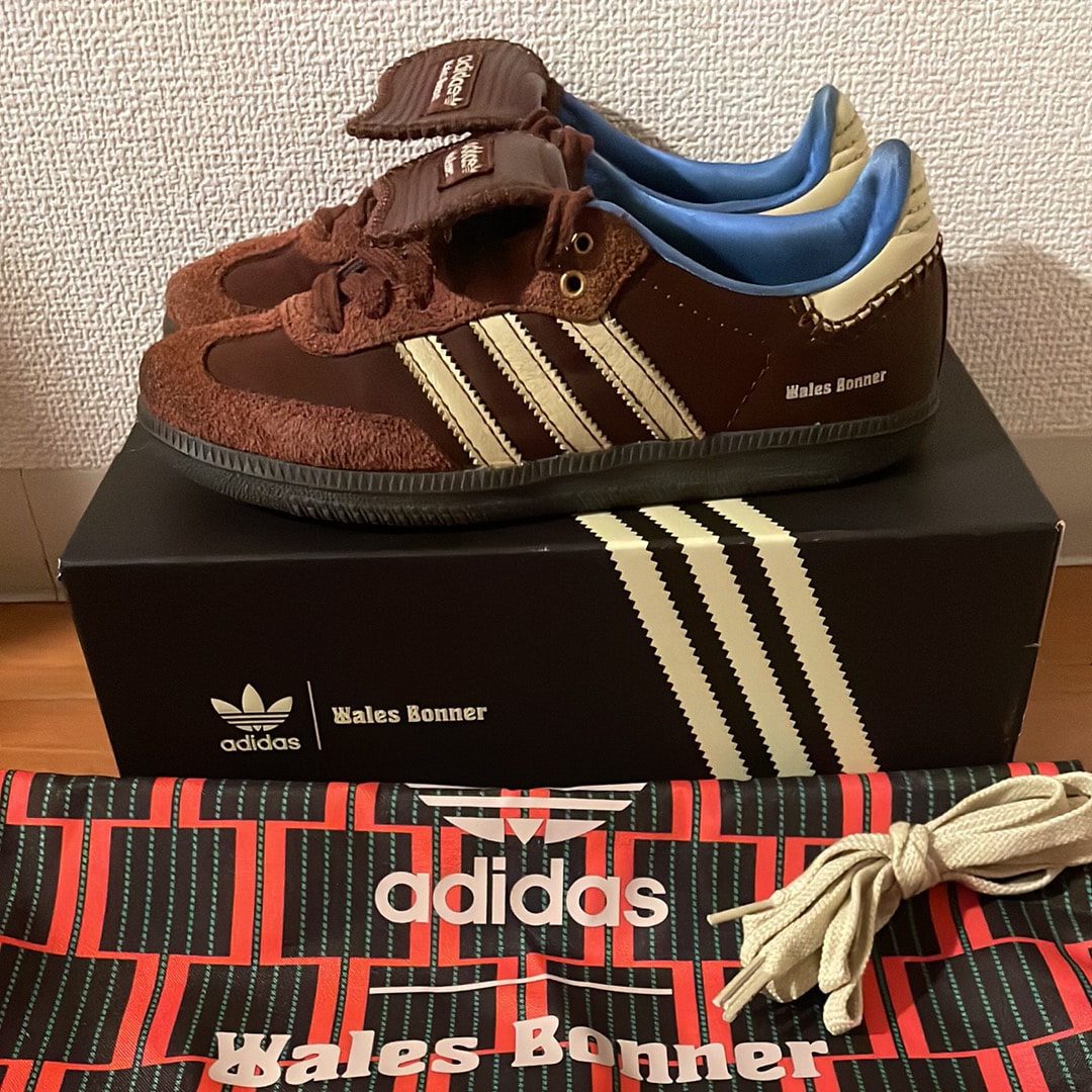 ウェールズ・ボナー × アディダス サンバ ナイロン ロー "フォックスブラウン/サンディーベージュ/ラッキーブルー"