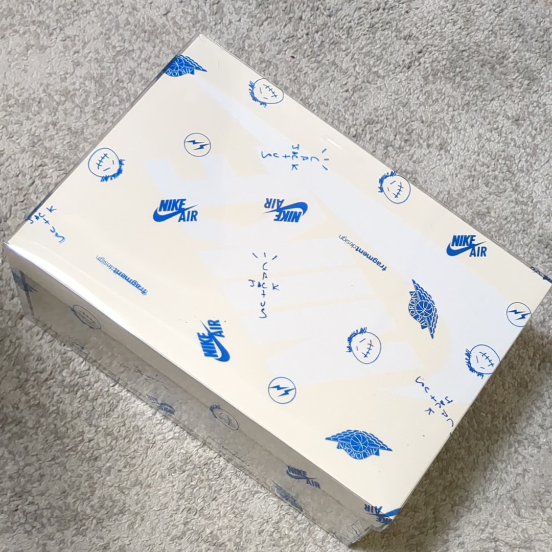 Travis Scott × fragment design × Nike Air Jordan 1 Low OG "Sail/Military Blue"