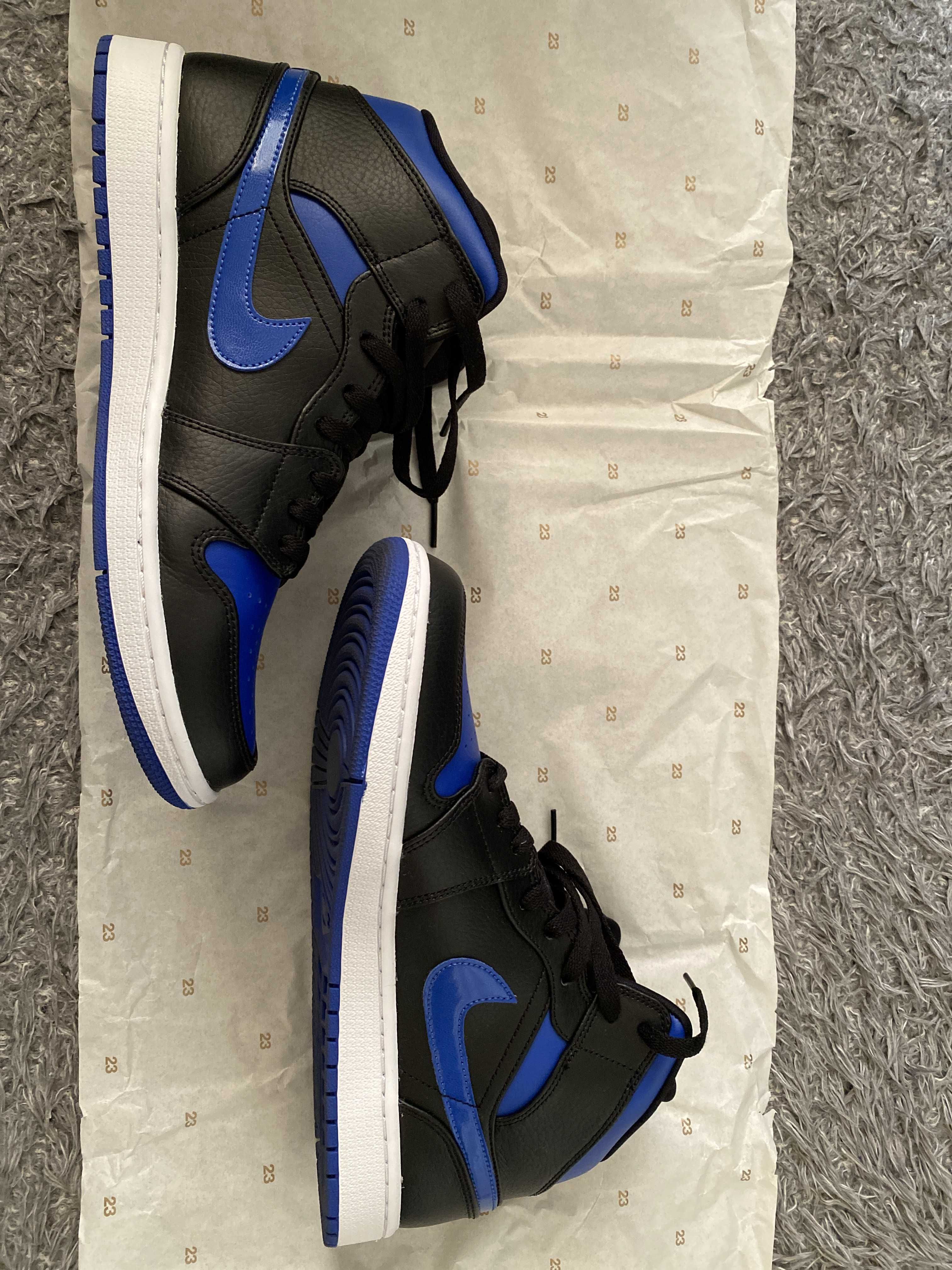 NIKE AIR JORDAN 1 MID "BLACK/BLUE"