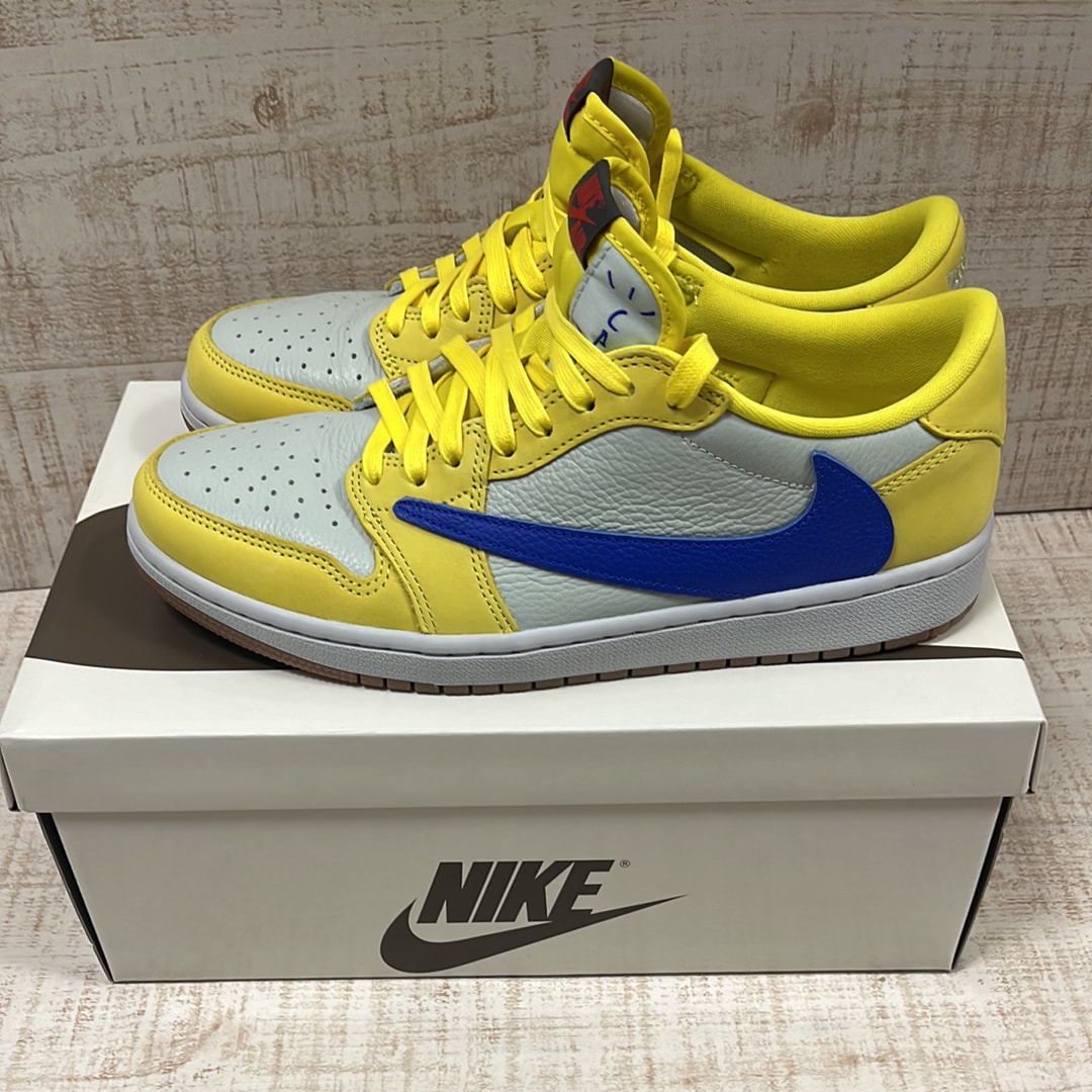 トラヴィススコット × ナイキ ウィメンズ エアジョーダン1 レトロ ロー OG "カナリー"