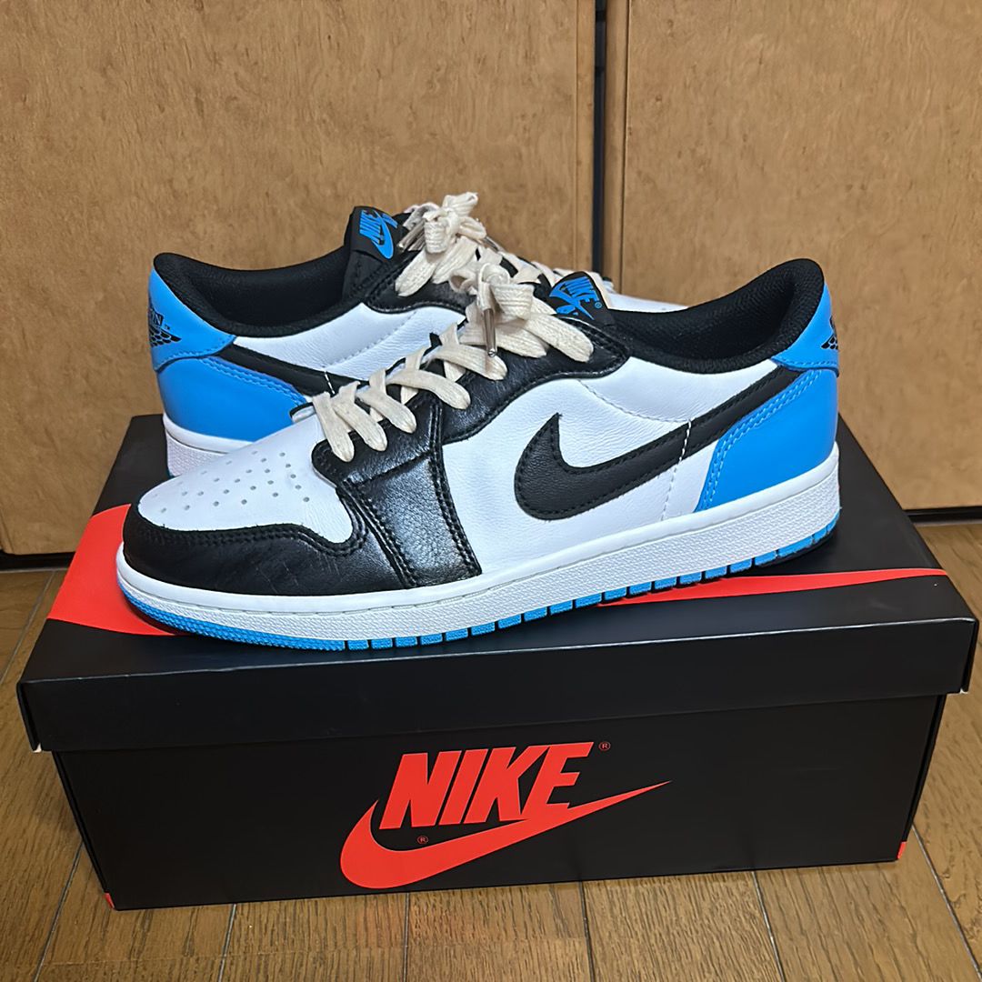 Nike Air Jordan 1 Low OG "Black and Dark Powder Blue/UNC"