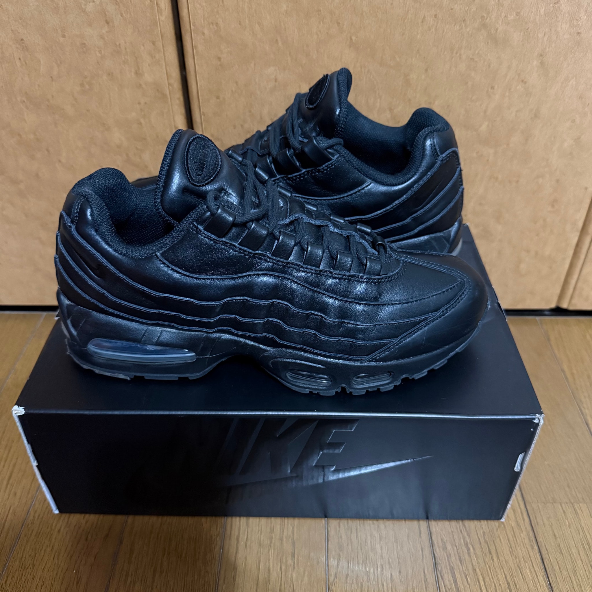 Nike Air Max 95 Big Bubble Leather "Triple Black"