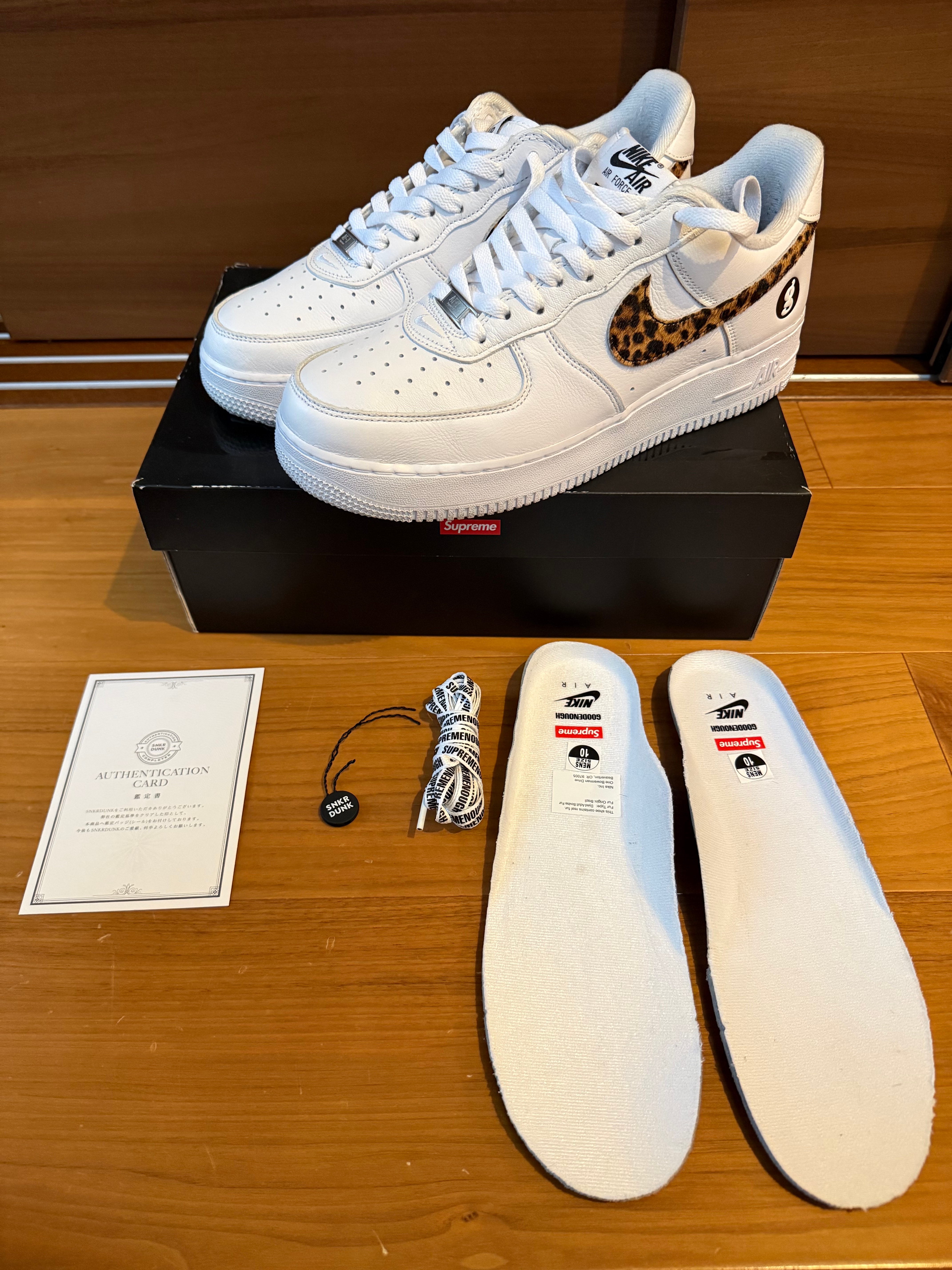 GOODENOUGH × Supreme × Nike Air Force 1 Low "White/Leopard" (25SS Week15)