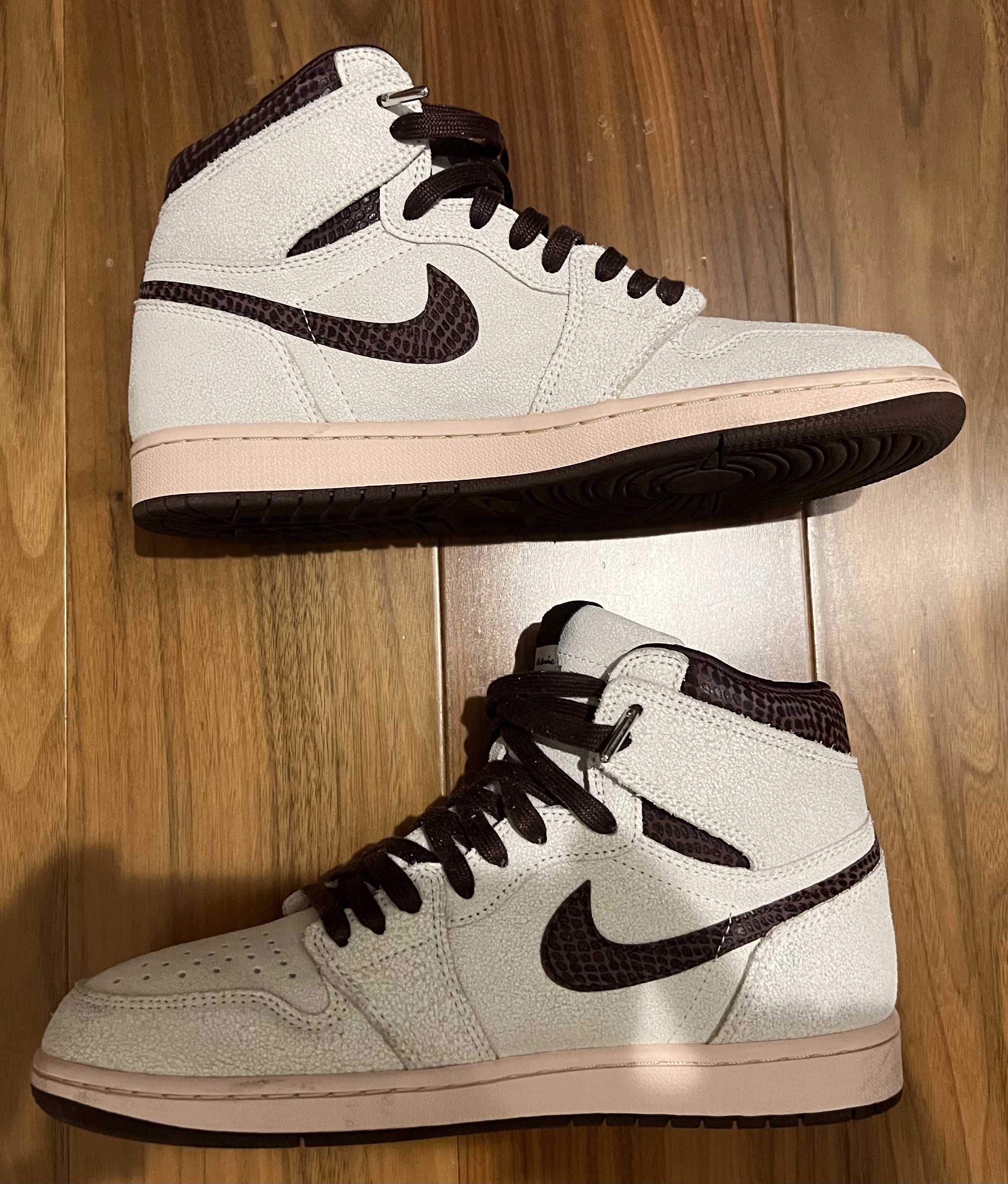 A Ma Maniere × Nike Air Jordan 1 Retro High OG "Sail and Burgundy"