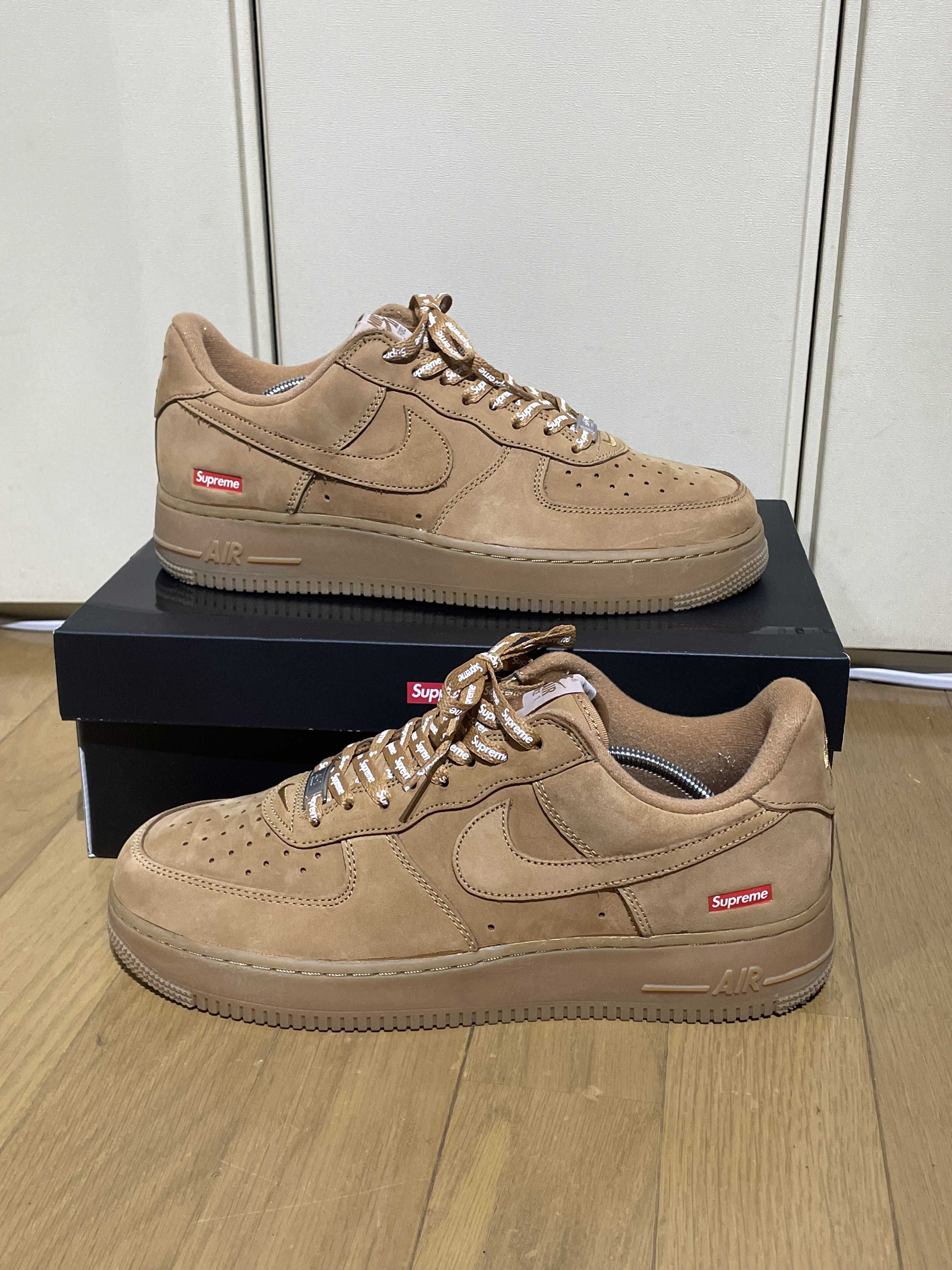 Supreme × Nike Air Force 1 Low "Flax/Wheat"