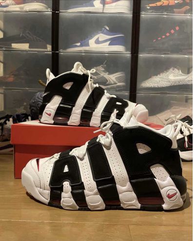 NIKE AIR MORE UPTEMPO "WHITE/BLACK/UNIVERSITY RED"(2020)