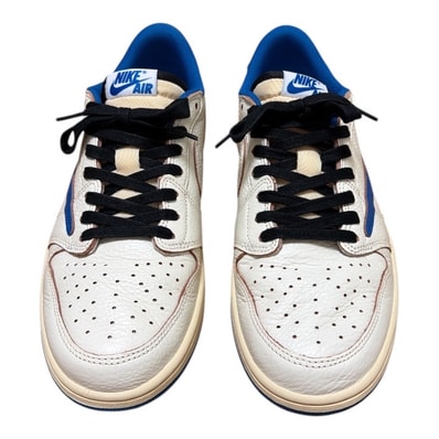 Travis Scott × fragment design × Nike Air Jordan 1 Low OG "Sail/Military Blue"