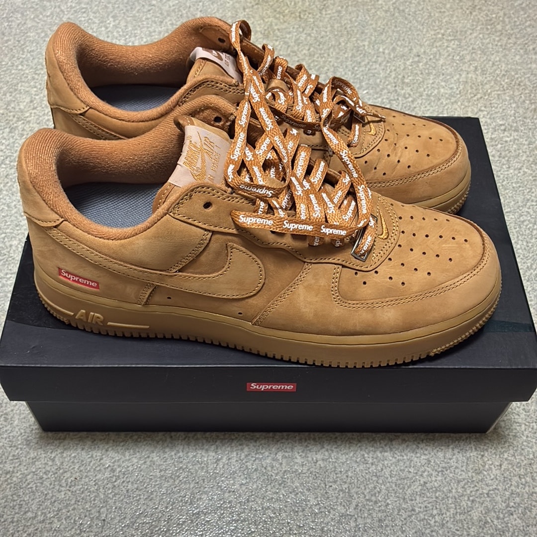 Supreme × Nike Air Force 1 Low "Flax/Wheat"