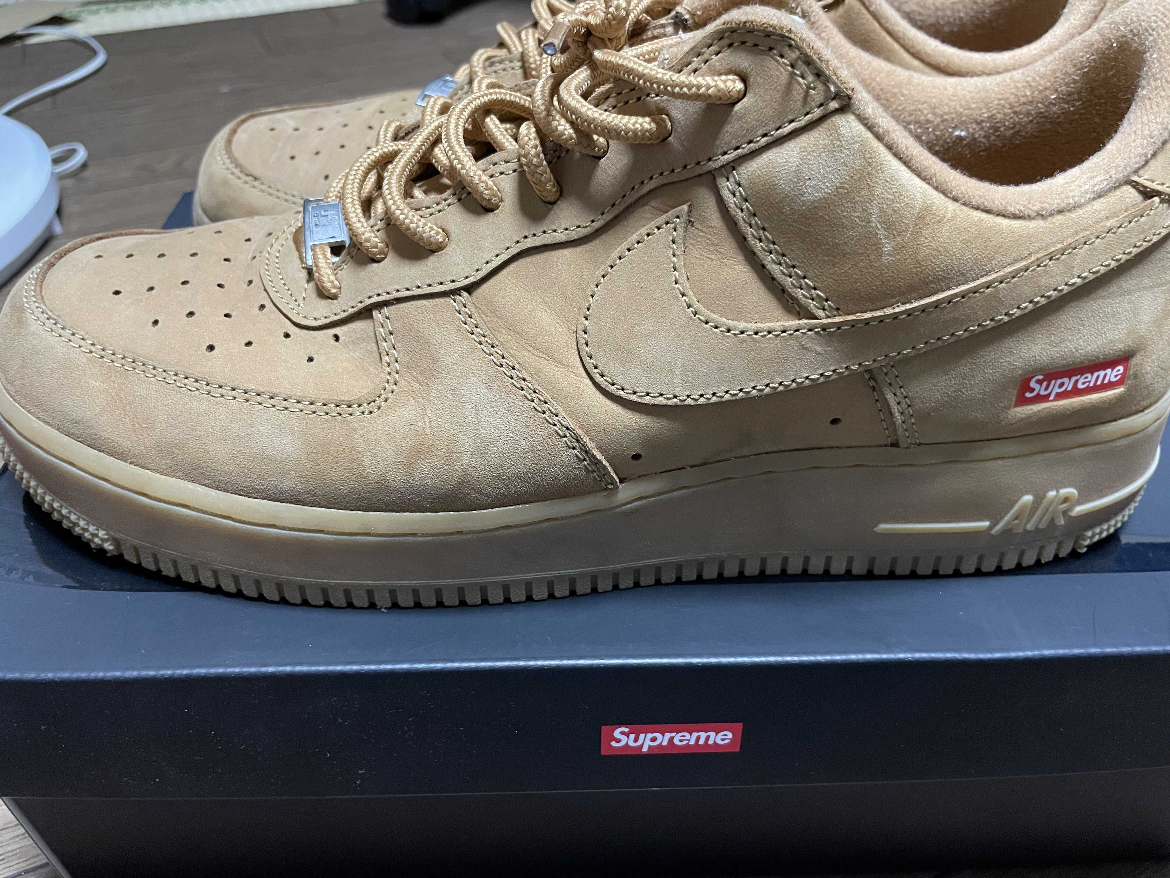 Supreme × Nike Air Force 1 Low "Flax/Wheat"