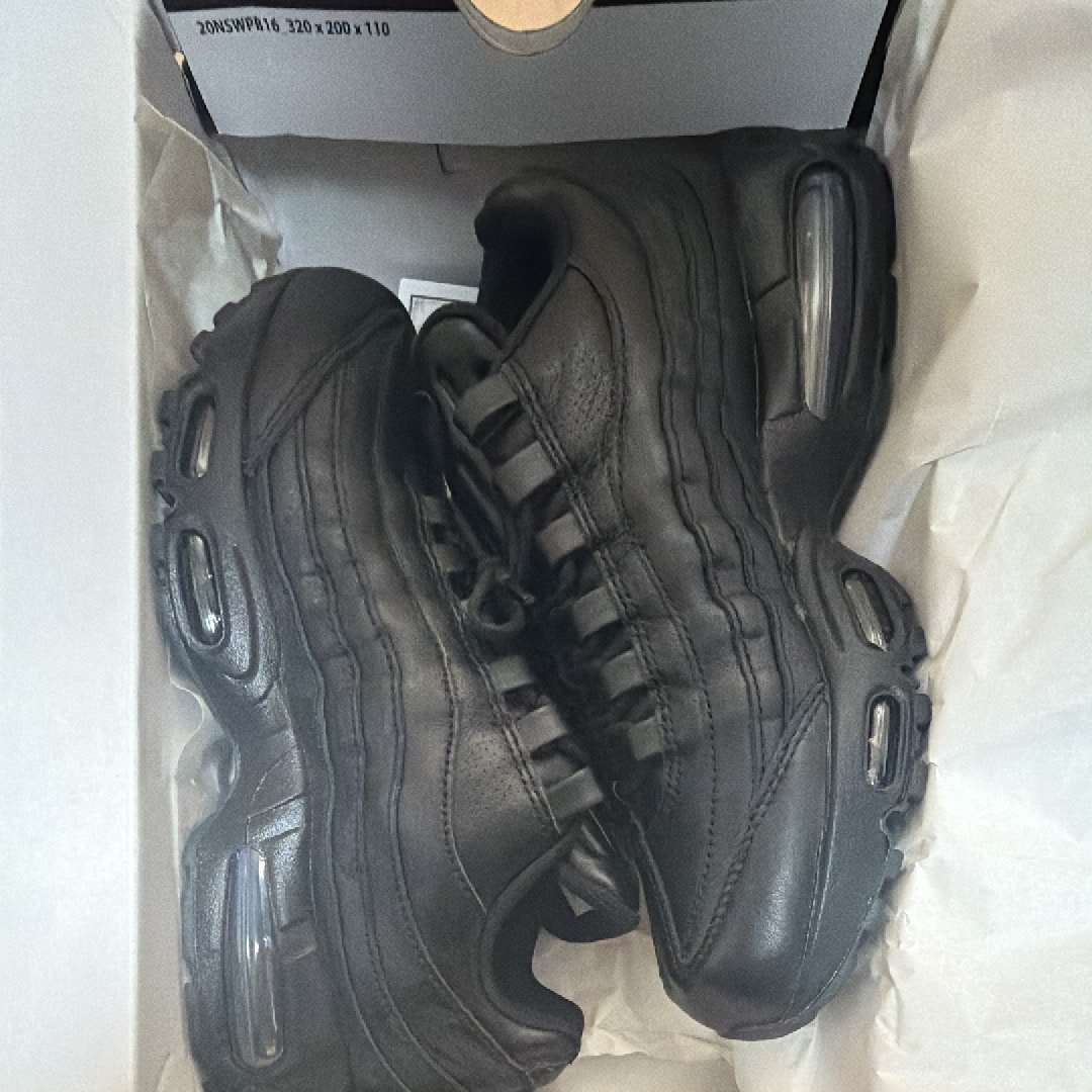 ナイキ エアマックス95 レザー ビッグバブル QS  "トリプルブラック"