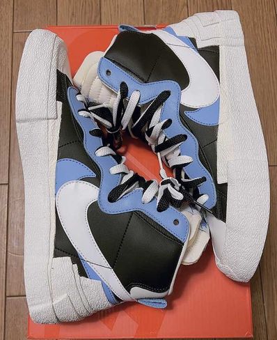 sacai × NIKE BLAZER MID "BLACK / BLUE"